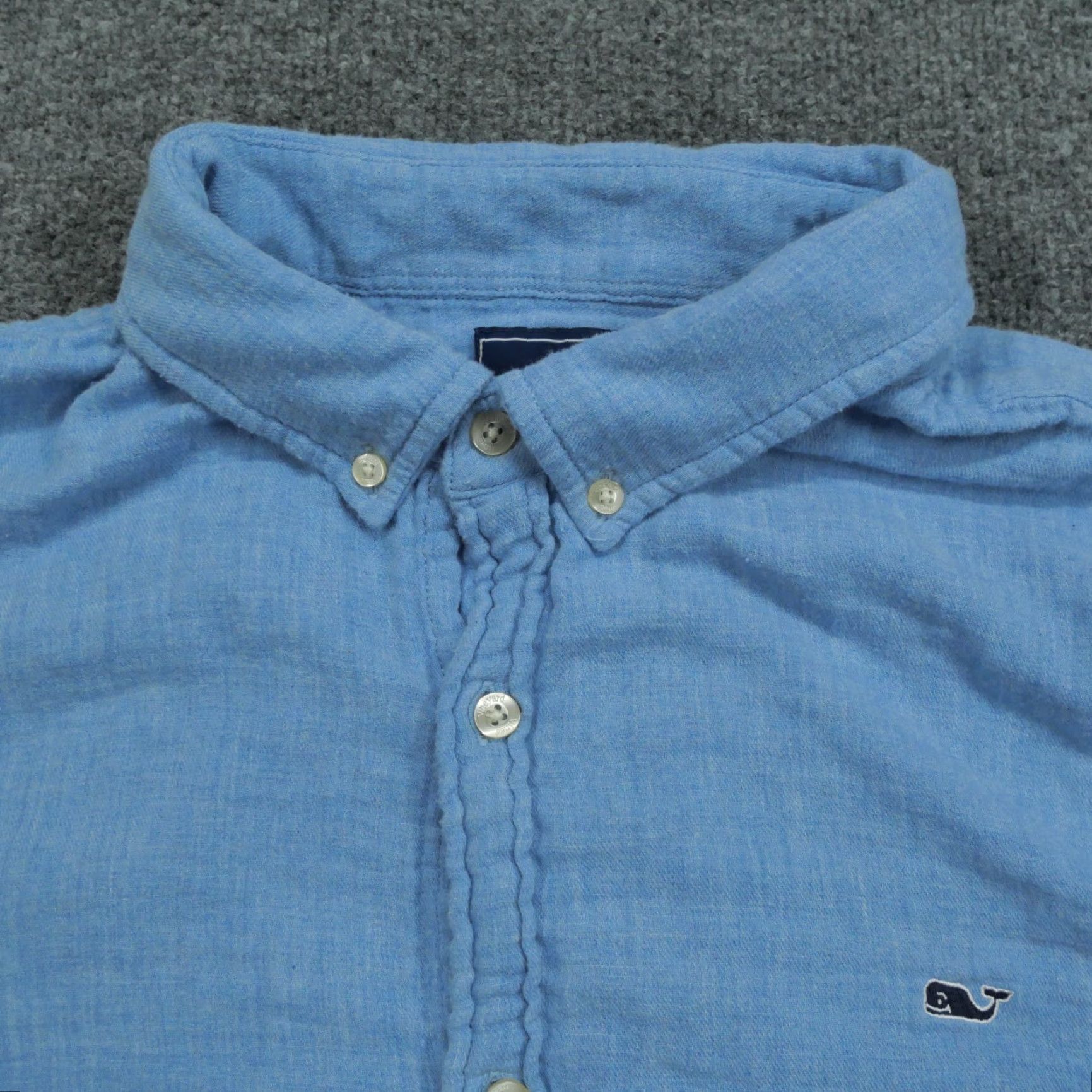 Vineyard Vines Vineyard Vines Shirt Mens 2XL Blue Button Long Sleeve Slim Fit Whale Collared Button-Up Knit Cotton Classic Preppy Mens Size US XXL / EU 58 / 5 - 3 Thumbnail
