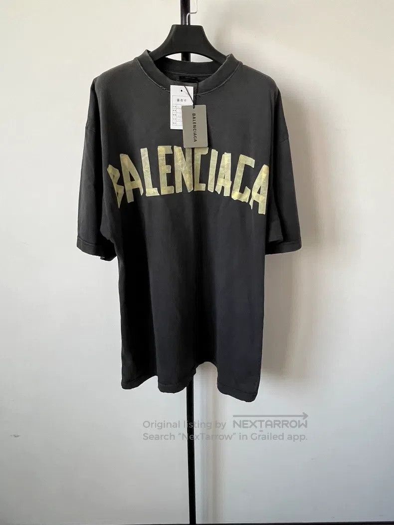 Balenciaga Balenciaga Tape short-sleeve T-shirt Size US S / EU 44-46 / 1 - 1 Thumbnail