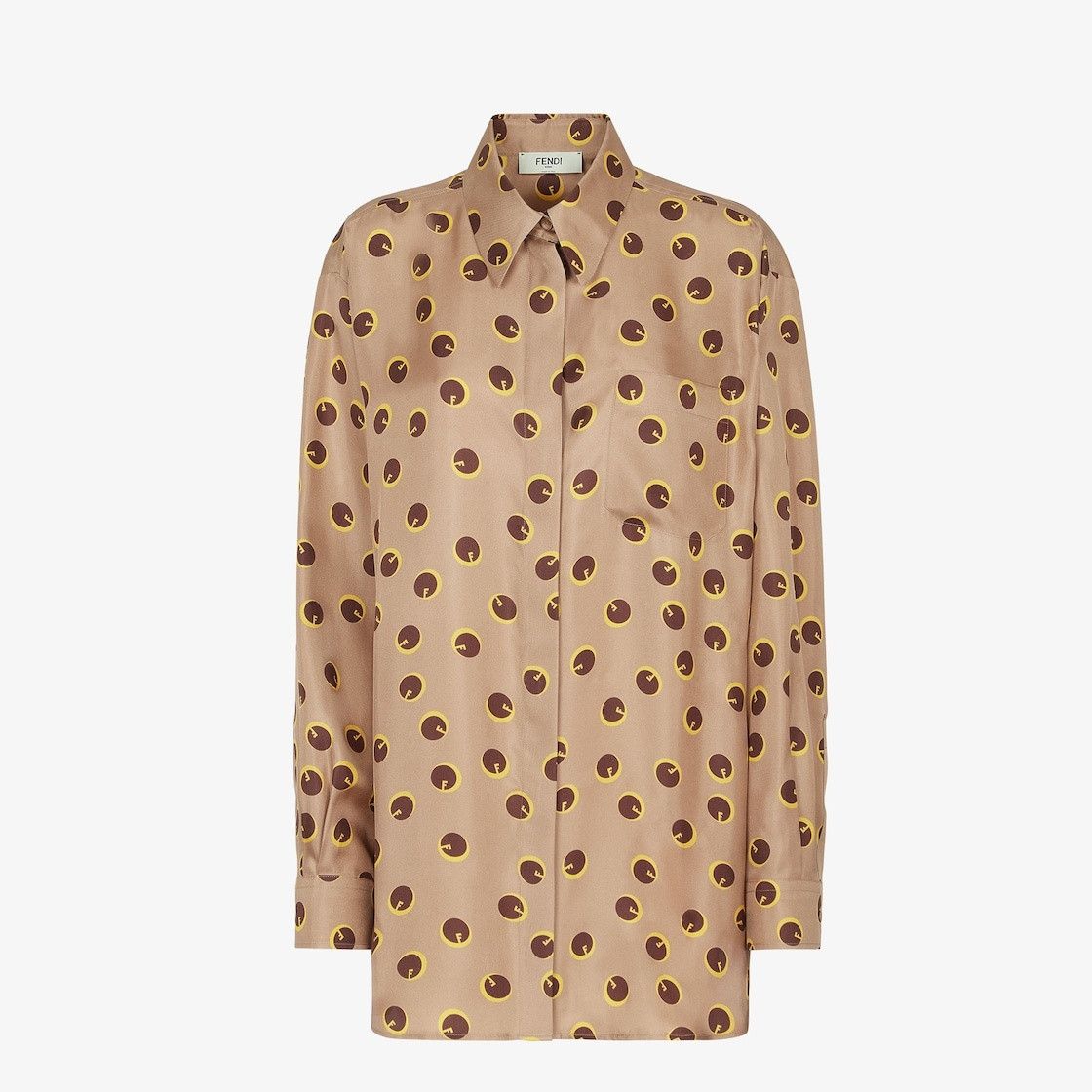 Fendi o1s1wg110925 Shirt in Beige Size S / US 4 / IT 40 - 1 Thumbnail