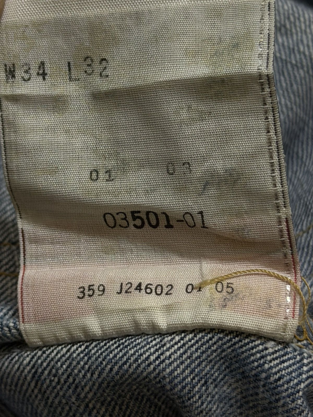 Levi's Vintage 90s Levis 501 Classic Blue Mud Wash Wide Leg Loose Size US 35 - 8 Thumbnail