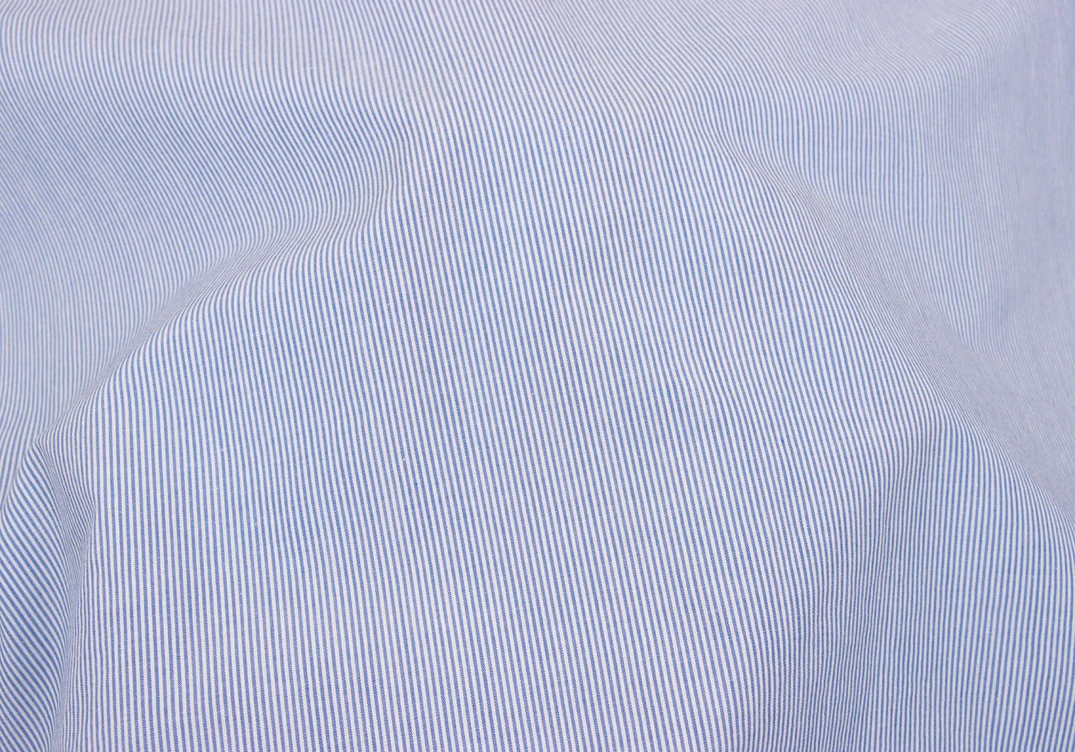 Issey Miyake Front Wave Stripe Long Sleeve Shirt in Blue and White Size US M / EU 48-50 / 2 - 12 Thumbnail