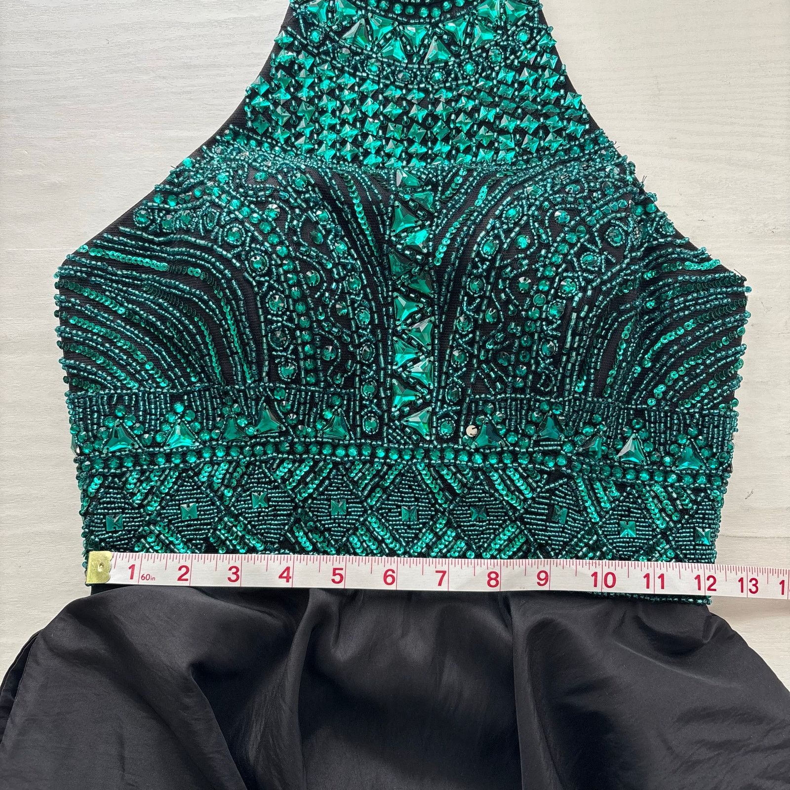 Other Milano Formals Emerald Sequin Halter Prom Dress 2 Size XS / US 0-2 / IT 36-38 - 5 Thumbnail
