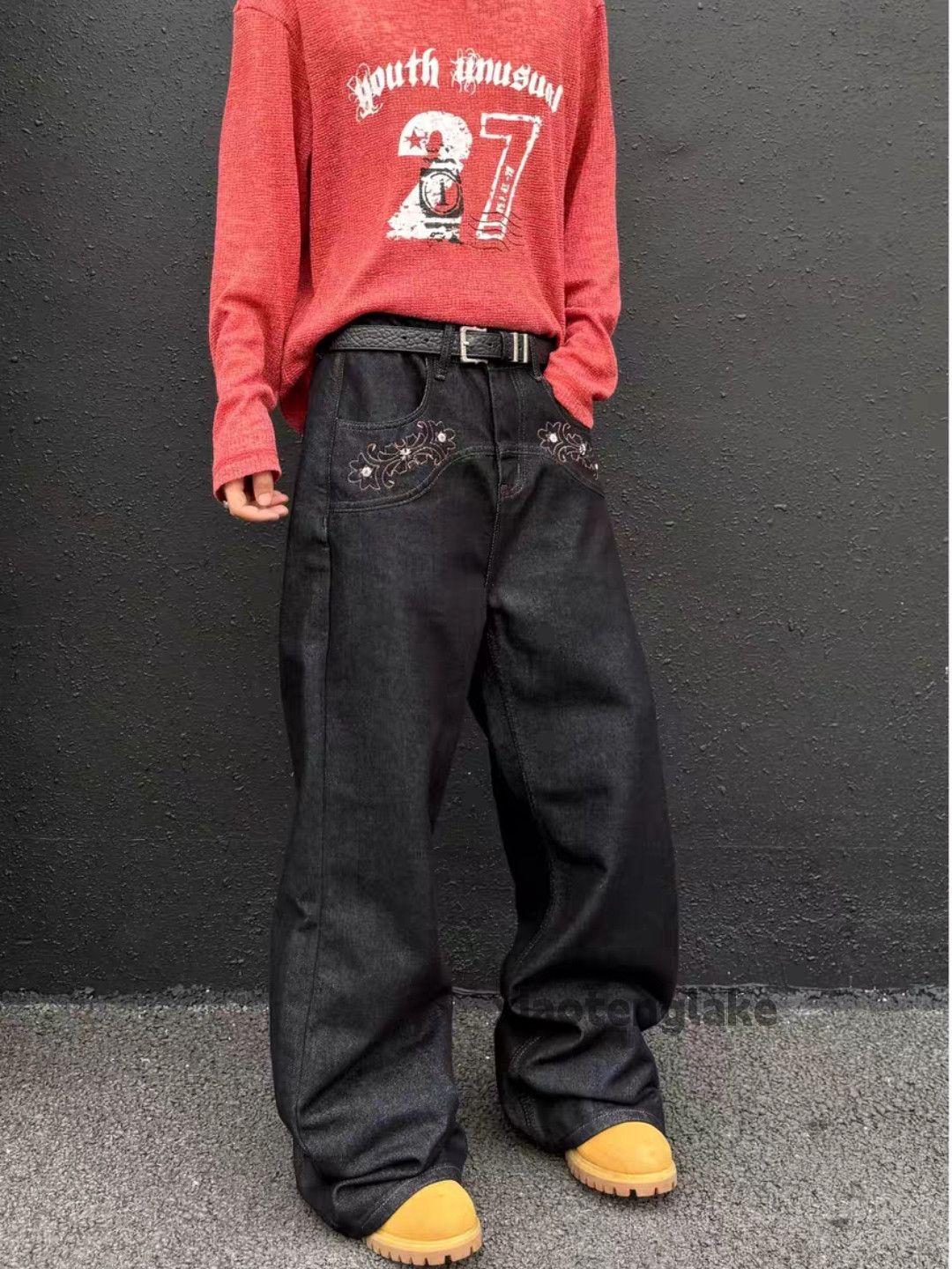 Jean xtl vintage wide Leg Balenciaga rickowens style jeans Size US 36 / EU 52 - 4 Thumbnail