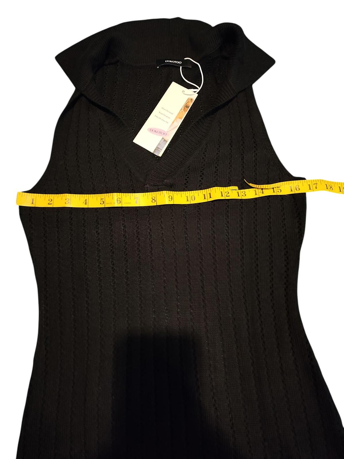 Other DOKOTOO Black Sleeveless Maxi Dress with Collar Size M / US 6-8 / IT 42-44 - 8 Thumbnail
