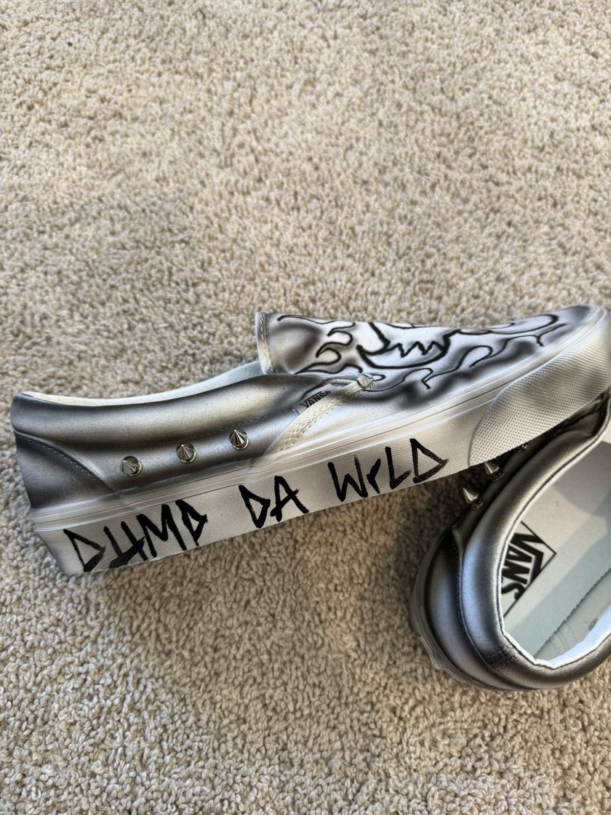 Vans Dump Wrld USA ‘ DumpGoon ‘ Custom Vans Size US 11.5 / EU 44-45 - 3 Thumbnail