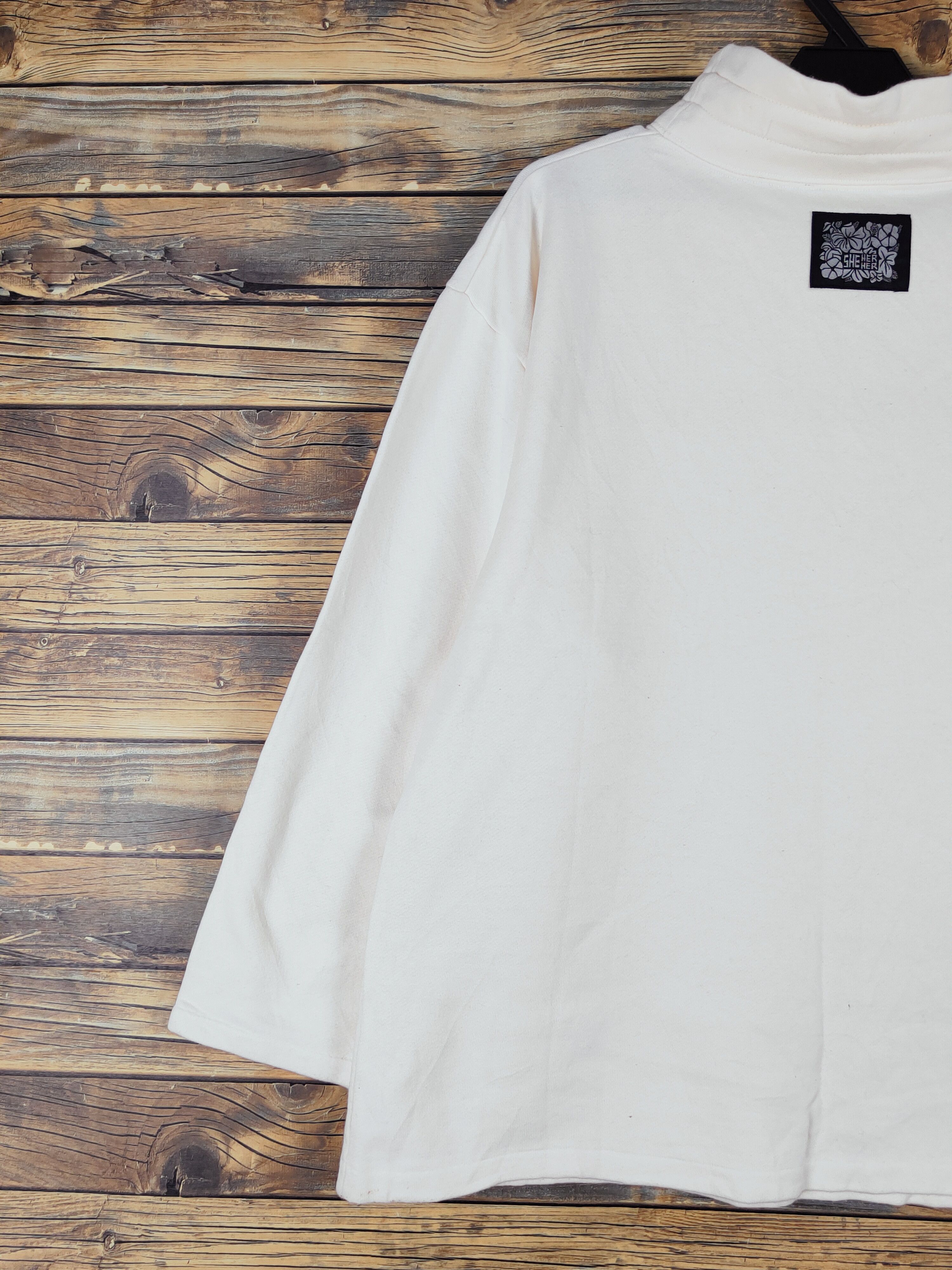 Japanese Brand × Vintage She Her Her japan Cream Sweatshirts #W1166 Size L / US 10 / IT 46 - 10 Thumbnail