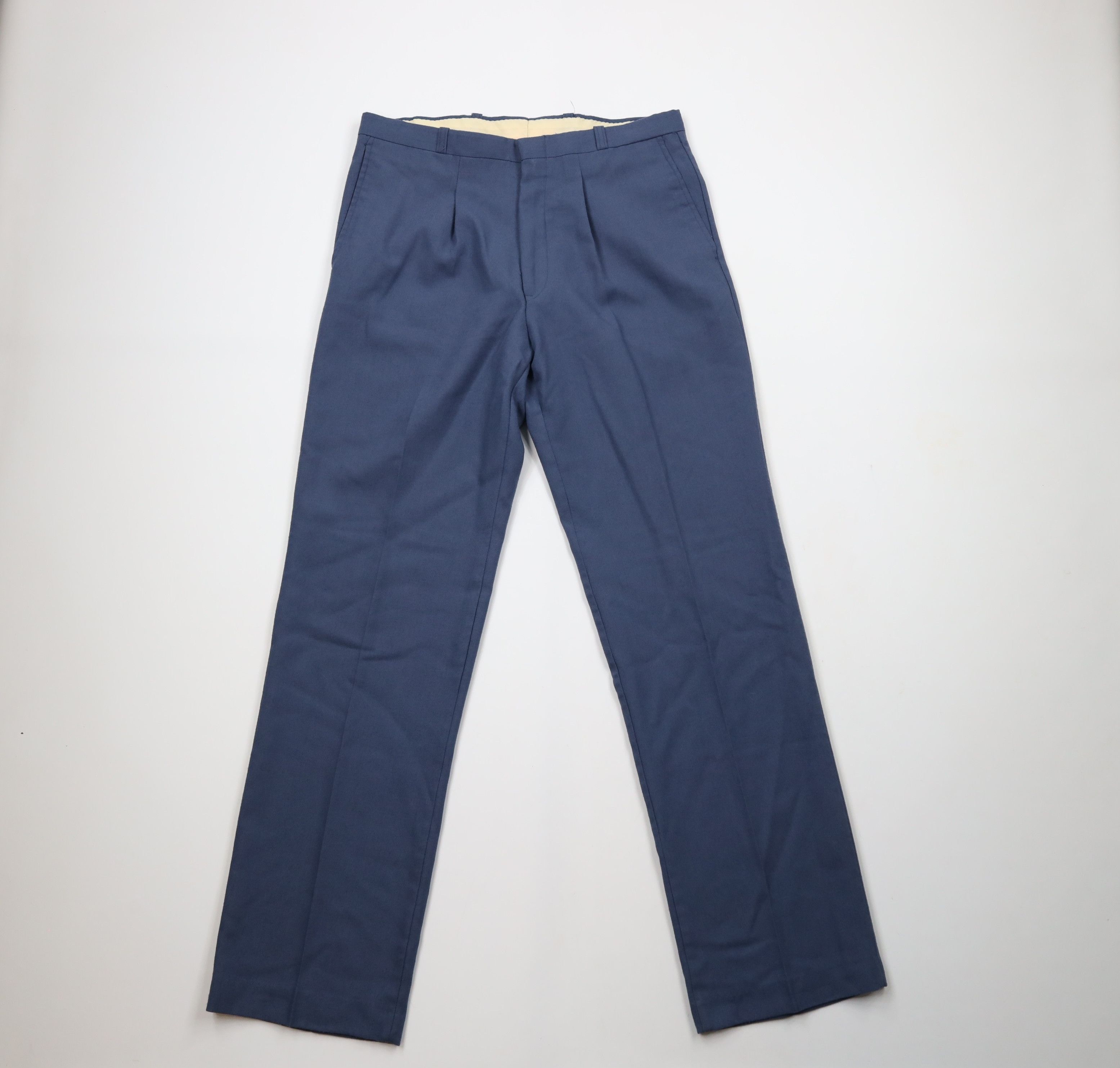 Vintage Vintage 60s Streetwear Wool Blend Knit Chinos Trousers Pants Size US 32 / EU 48 - 1 Thumbnail