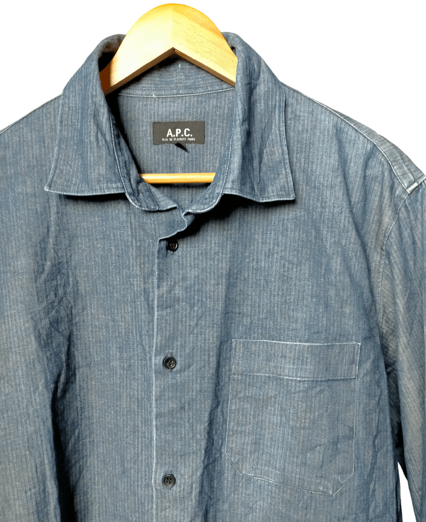 A.P.C. Made in japan A.P.C Blue Jeans Button Ups Size US L / EU 52-54 / 3 - 1 Thumbnail