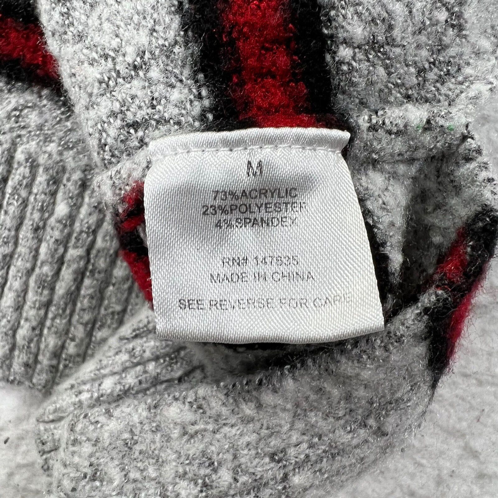 Other Romeo + Juliet Couture Gray Red Black Crewneck Sweater Size M / US 6-8 / IT 42-44 - 10 Thumbnail