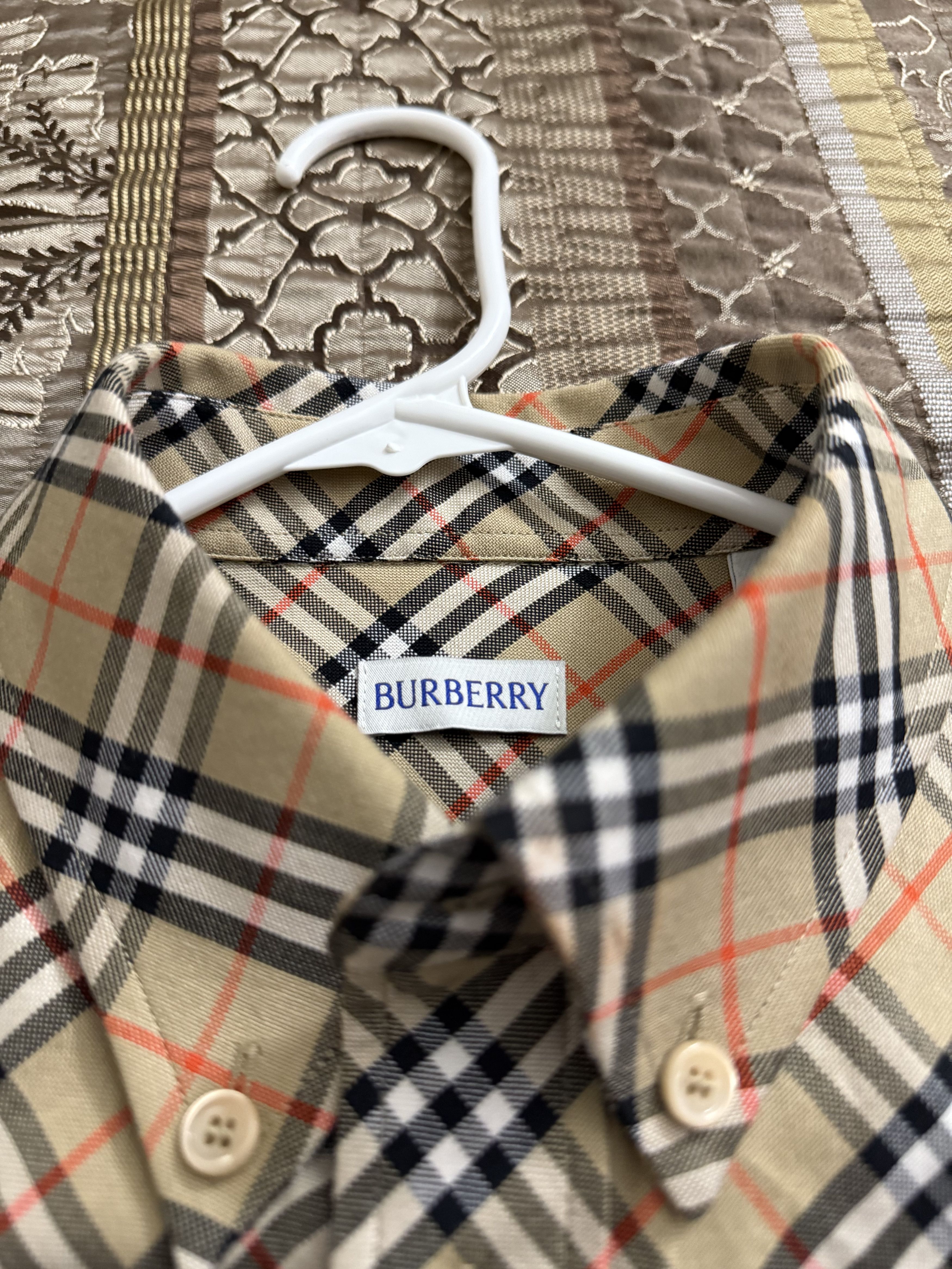 Burberry Burberry Check Short Sleeve Oxford Shirt Size US M / EU 48-50 / 2 - 2 Thumbnail