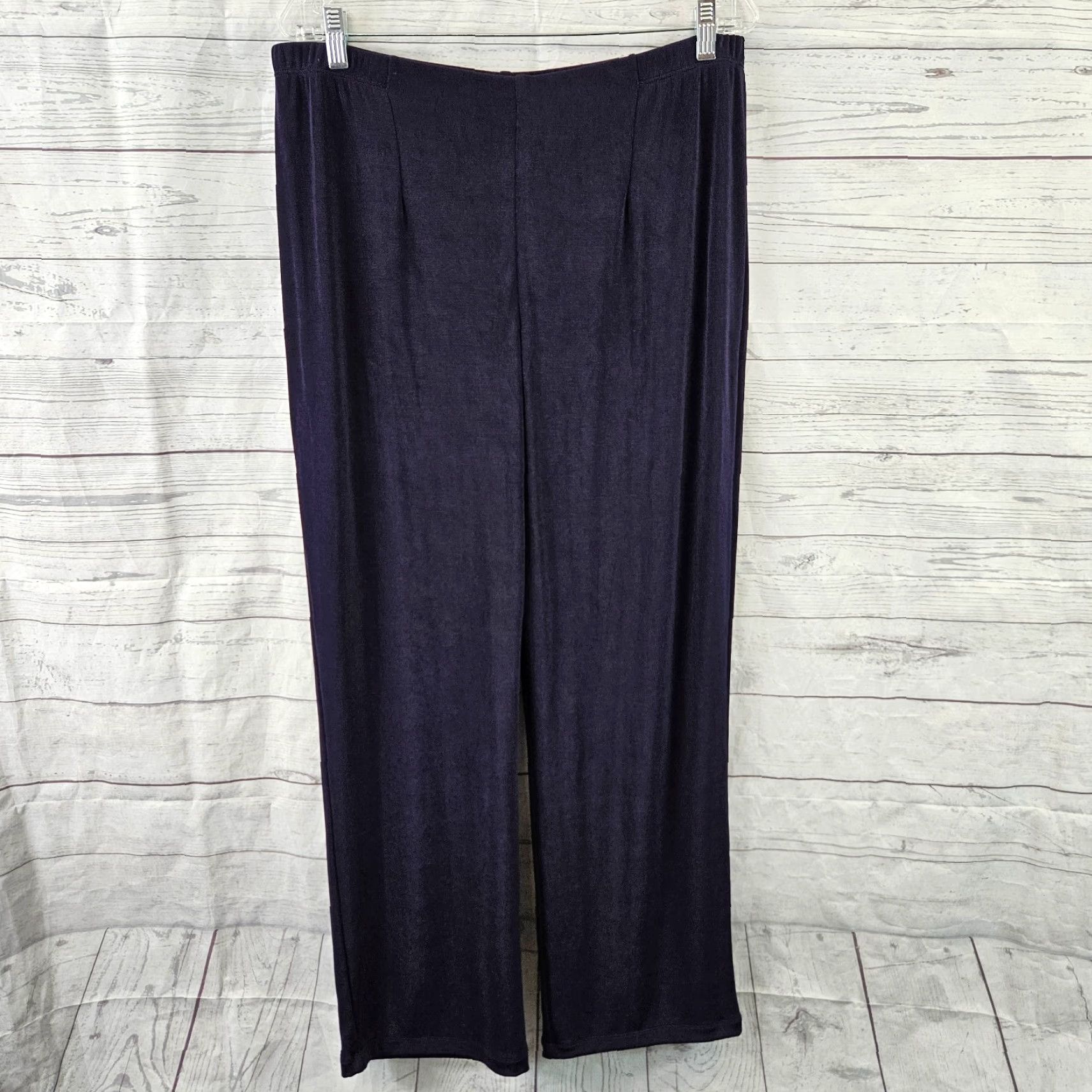 Vintage Chico's Travelers Womens No Tummy Pants XL Purple Pull On High Rise Size 40" / US 18 - 2 Thumbnail