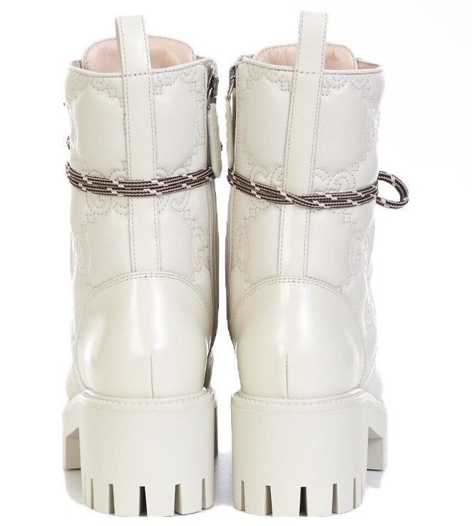 Gucci Gucci GG Matelasse Lace Up Quilted Platform Combat Boots Size US 11 / IT 41 - 4 Thumbnail