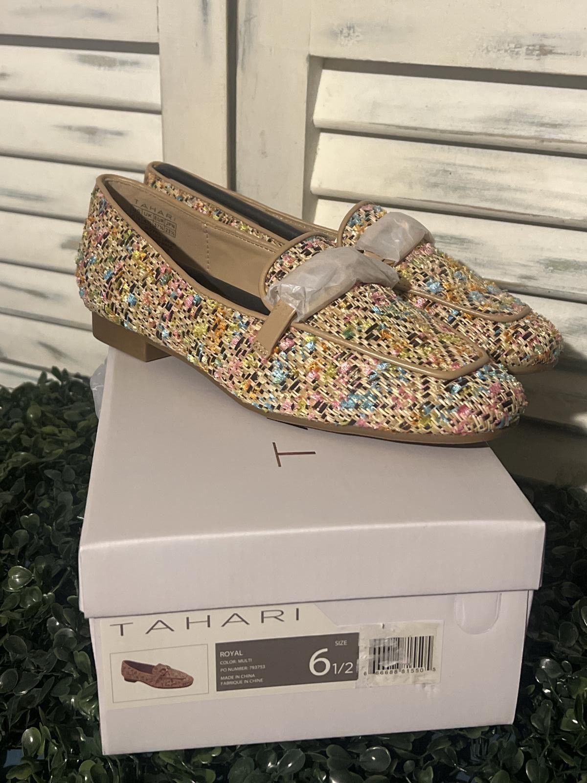 Elie Tahari Tahari Multi-Color Tweed Loafers with Buckle Detail 6.5 Size US 6.5 / IT 36.5 - 8 Thumbnail