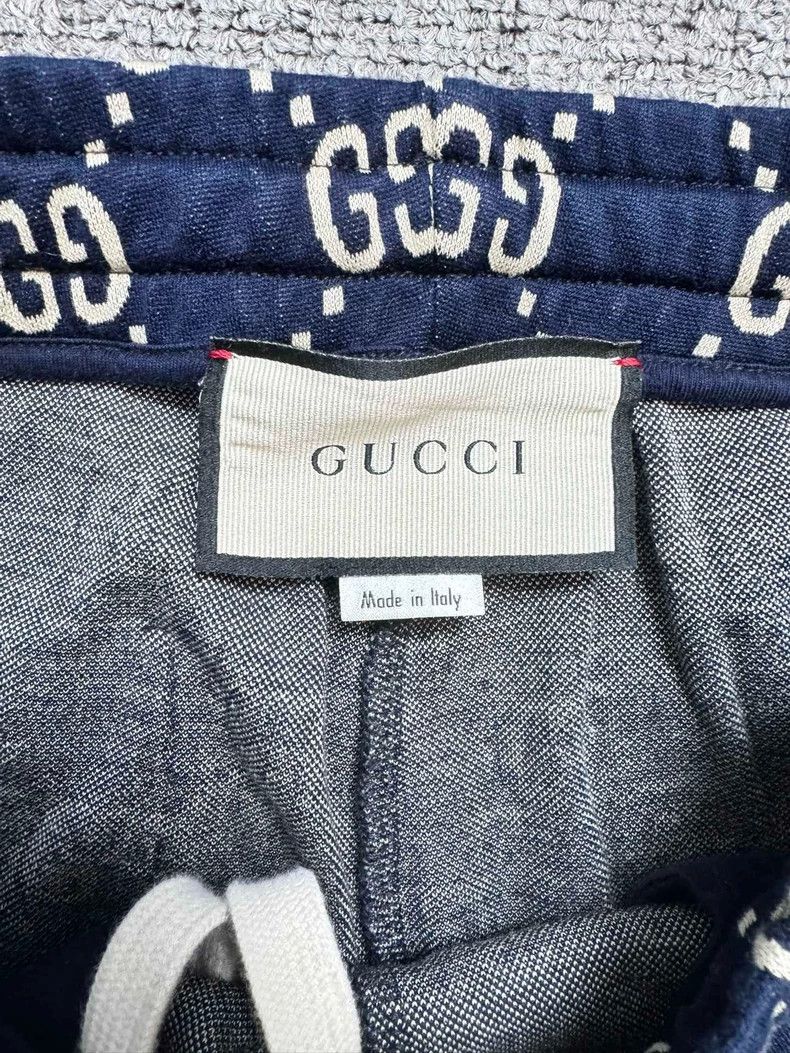 Gucci Gucci Size XS Navy blue jacquard double G full logo sports Size US 29 - 4 Thumbnail