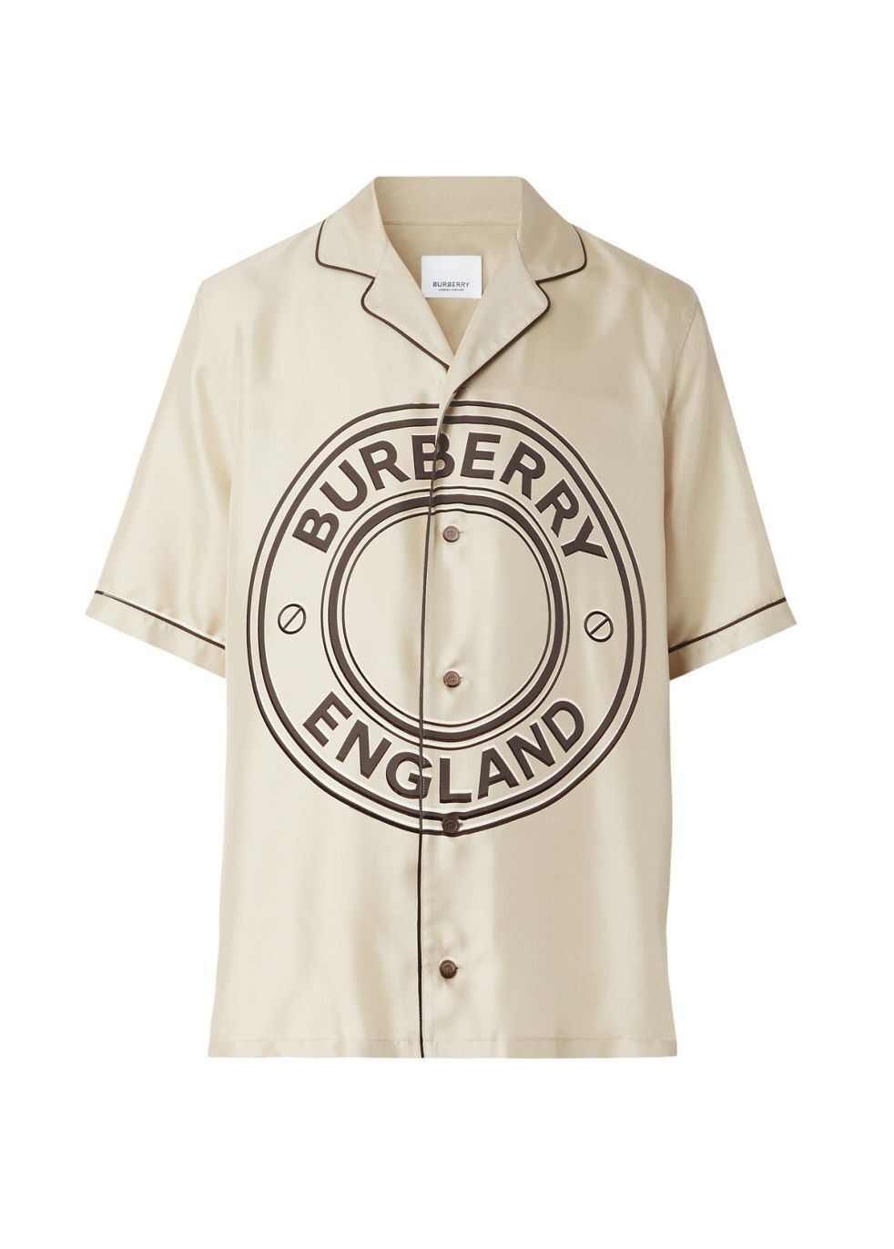 Burberry Burberry Circle Logo Silk Shirt Size US L / EU 52-54 / 3 - 9 Thumbnail
