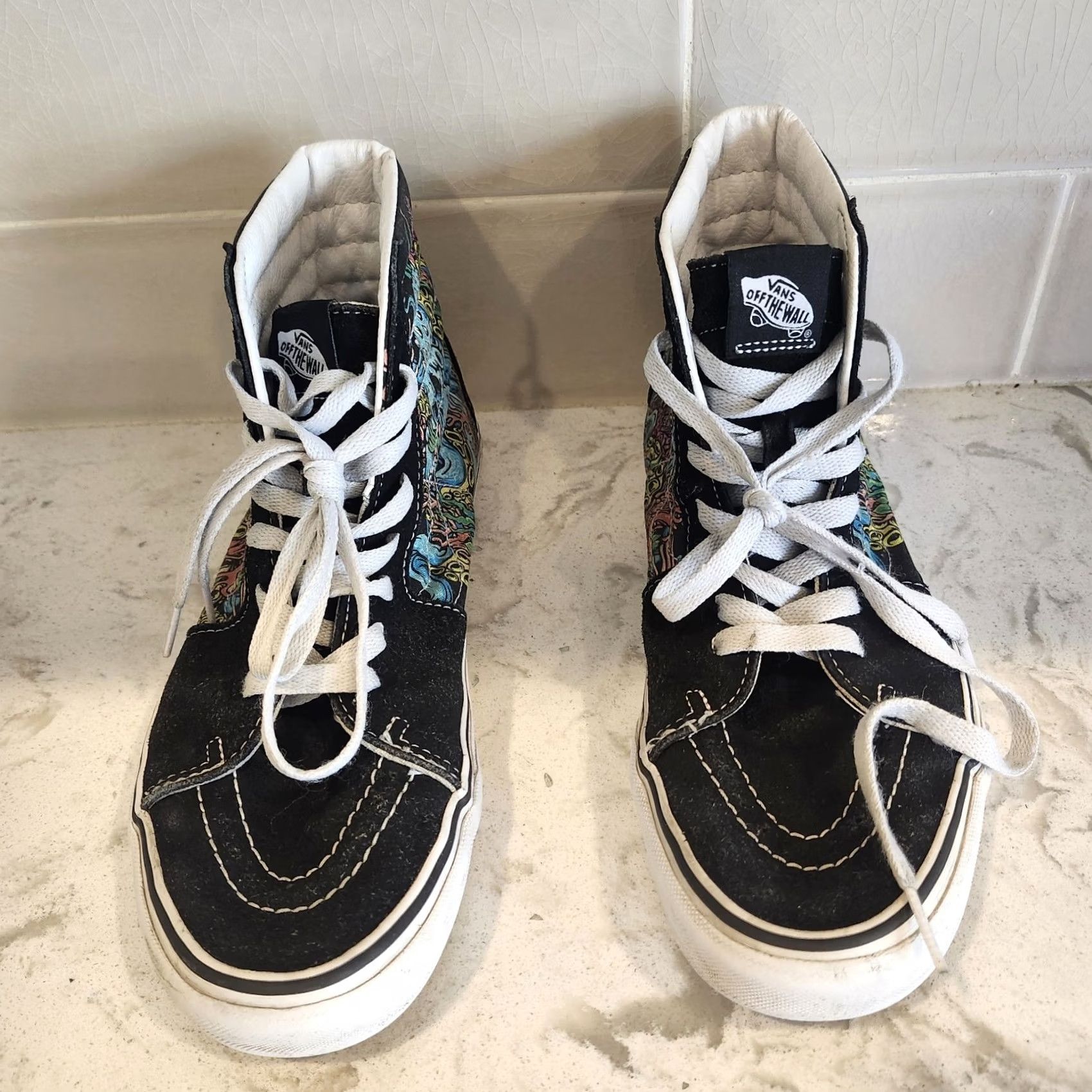 Vans VANS SK8 Hi Reissue Coral Reef Print Black High Top Shoes Mens 8.5 Multicolor Coral Reef Print Classic Casual Sneakers Men 8.5 Size US M / EU 48-50 / 2 - 5 Thumbnail