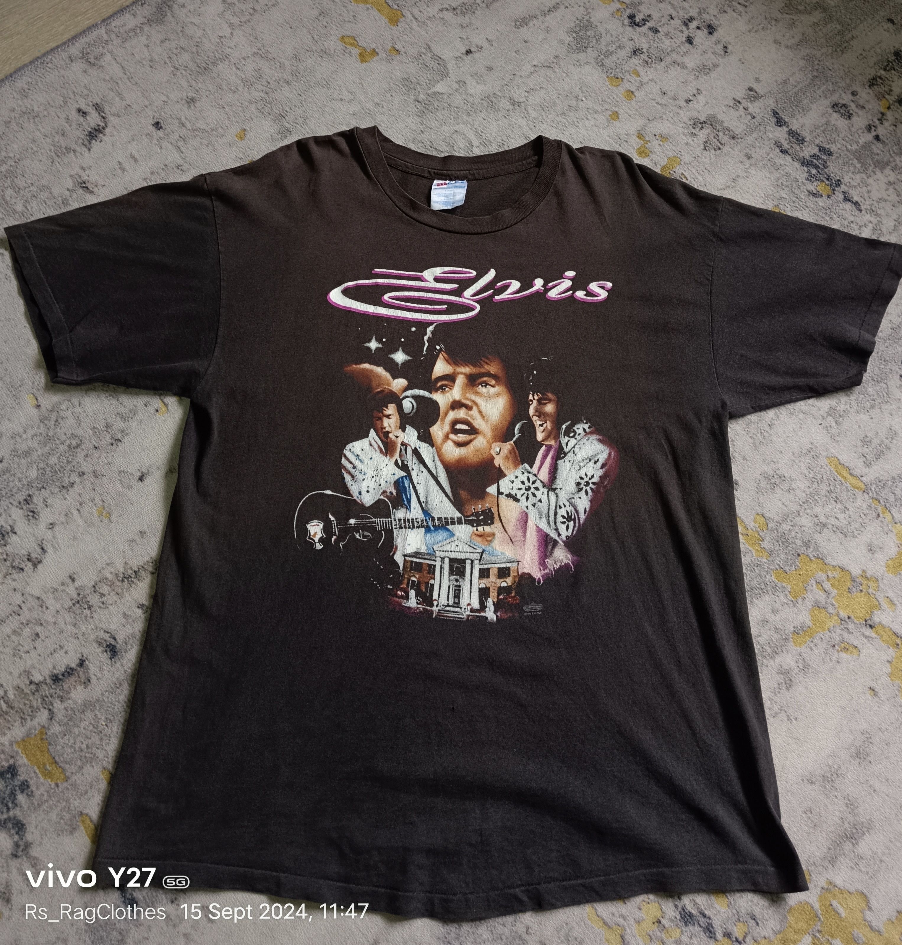 Band Tees × Vintage VINTAGE ELVIS PRESLEY TEE Size US XL / EU 56 / 4 - 1 Thumbnail