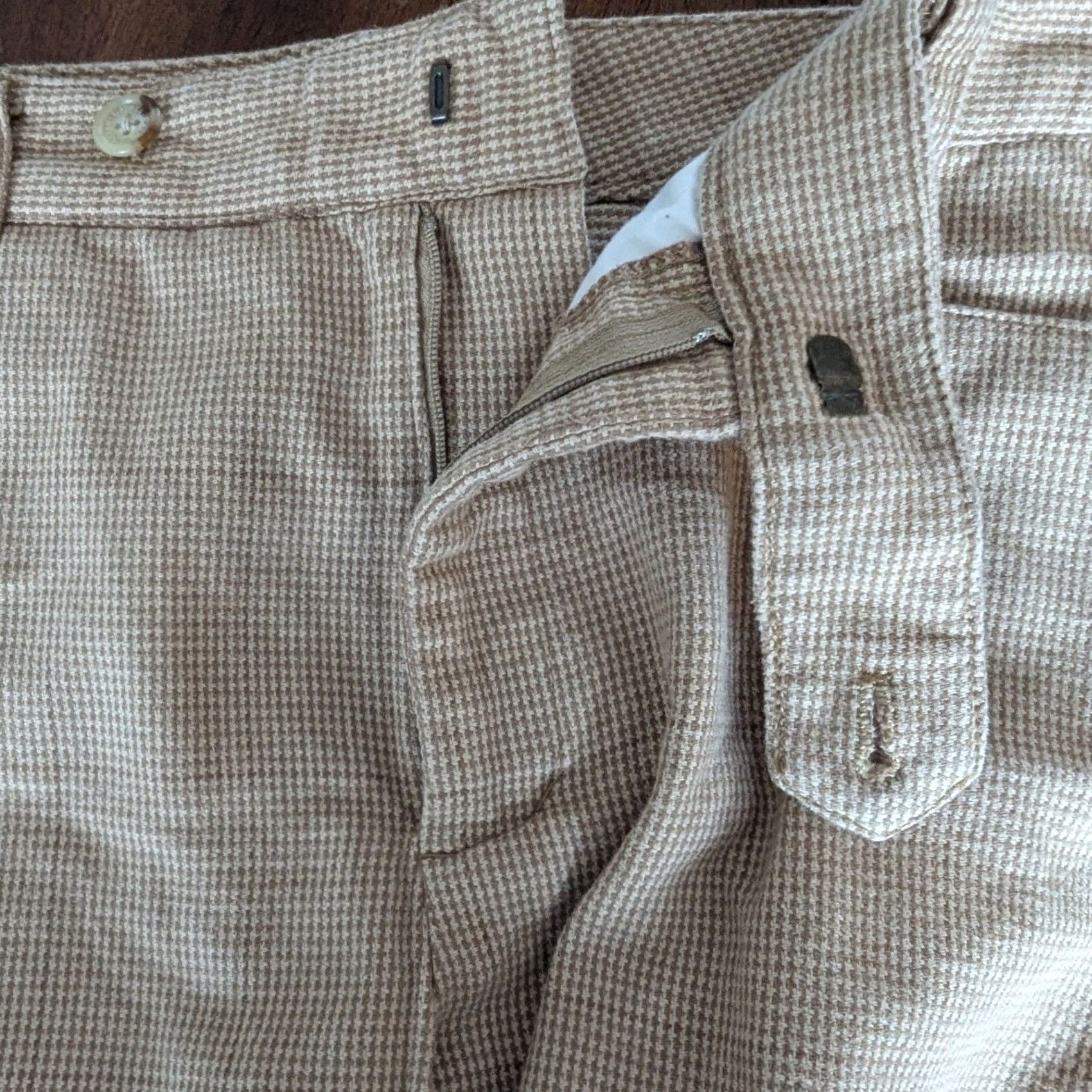 Ralph Lauren Lauren Ralph Lauren Adelle Straight Leg Pants Beige Womens 14 Houndstooth Size 36" / US 14 / IT 50 - 5 Thumbnail