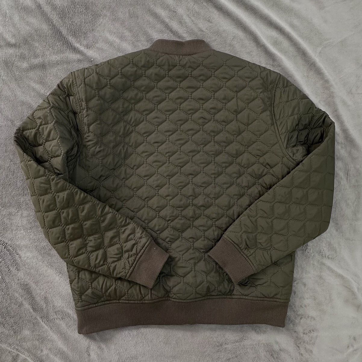 Apt. 9 Apt 9 khaki green quilted bomber jacket Size US L / EU 52-54 / 3 - 3 Thumbnail