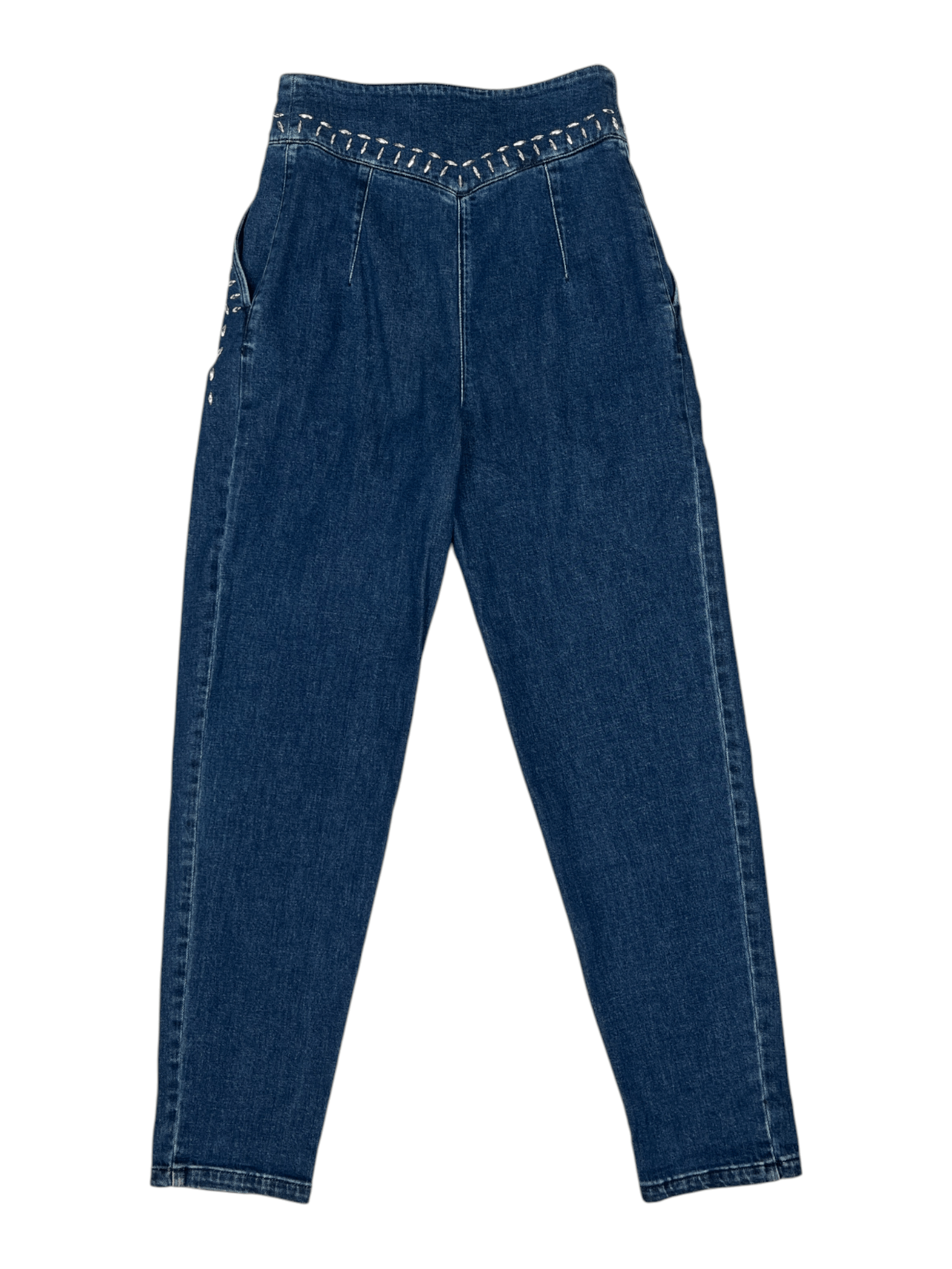 Alberta Ferretti Blue High Waist Baggy Jeans Size 27" / US 4 / IT 40 - 2 Thumbnail