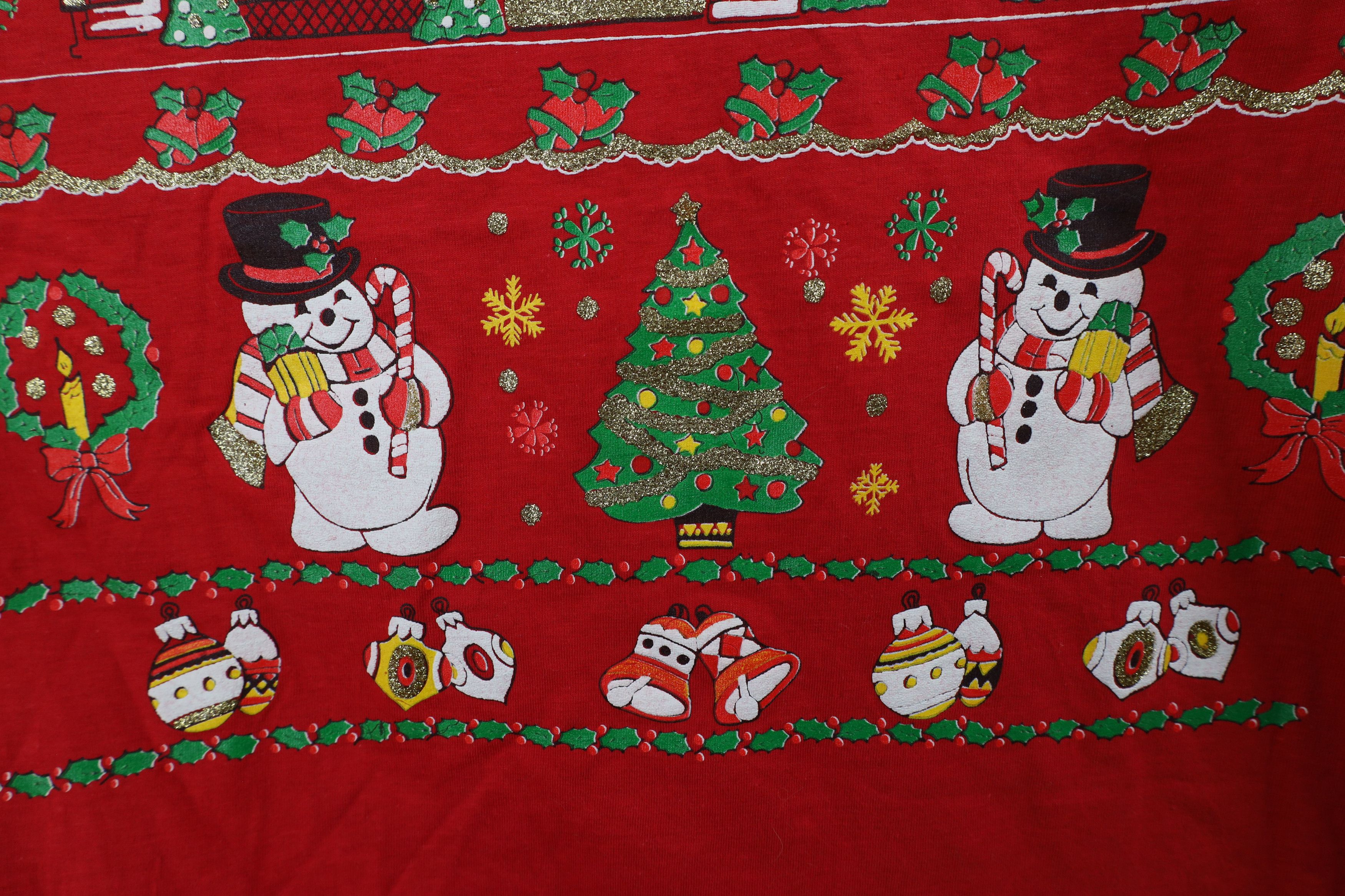 Vintage Deadstock Vintage 90s Streetwear Snowman Sleep T-Shirt Size ONE SIZE - 9 Thumbnail