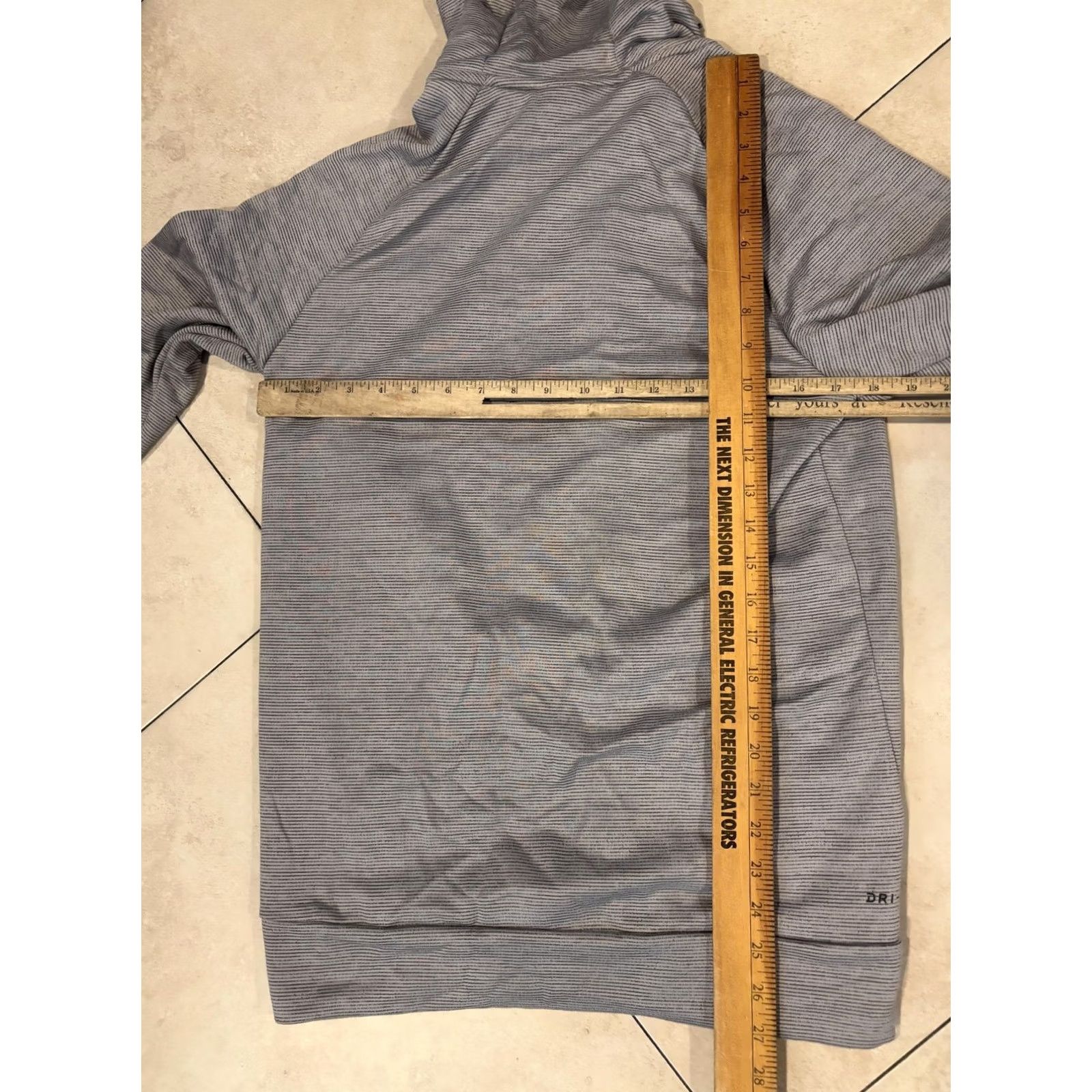 Nike Nike Dri-FIT Hoodie Mens Small Gray Full Zip Striped Sweatshirt Athletic Swoosh Size US S / EU 44-46 / 1 - 6 Thumbnail