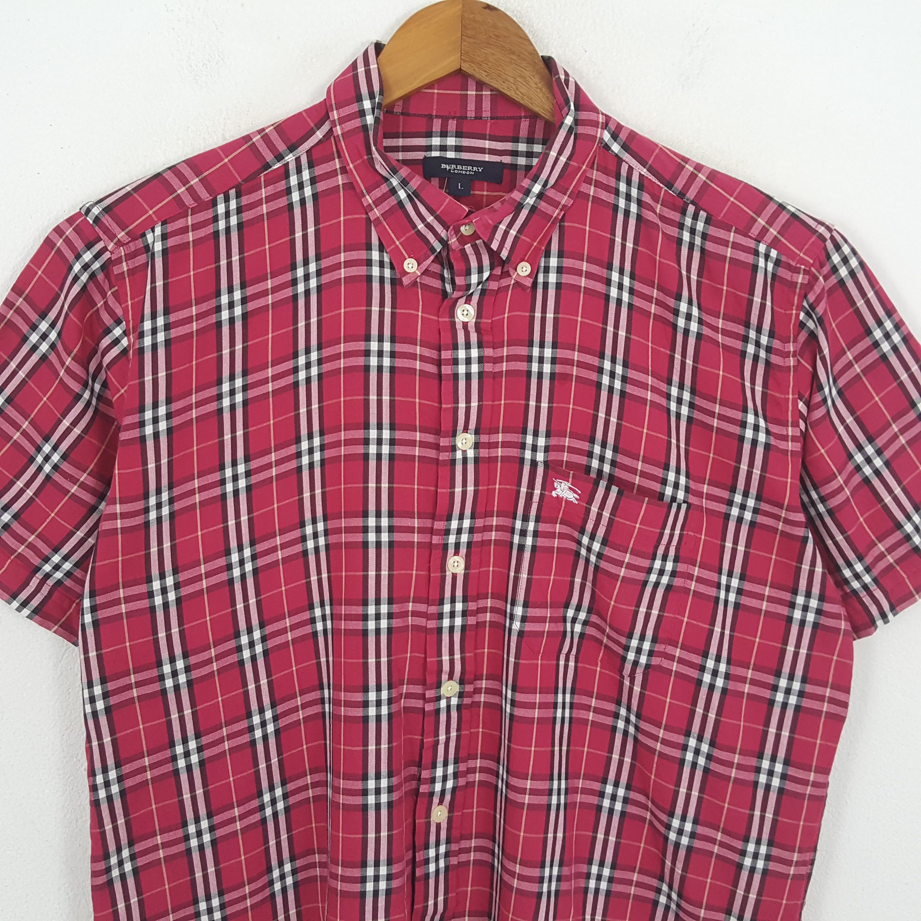 Burberry × Vintage Vintage BURBERRY LONDON Fashion Brand Nova Check Shirt Size US L / EU 52-54 / 3 - 2 Thumbnail