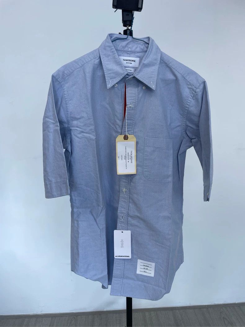 Thom Browne Thom Browne Size 3Short sleeve oxford cloth basic all-match Size US L / EU 52-54 / 3 - 1 Thumbnail