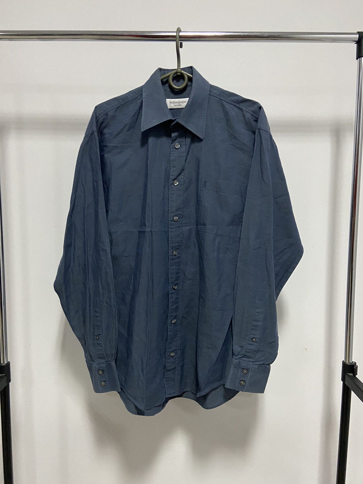 Vintage × Yves Saint Laurent Yves Saint Laurent Vintage Button Ups Luxury Small Logo YSL Size US L / EU 52-54 / 3 - 1 Thumbnail
