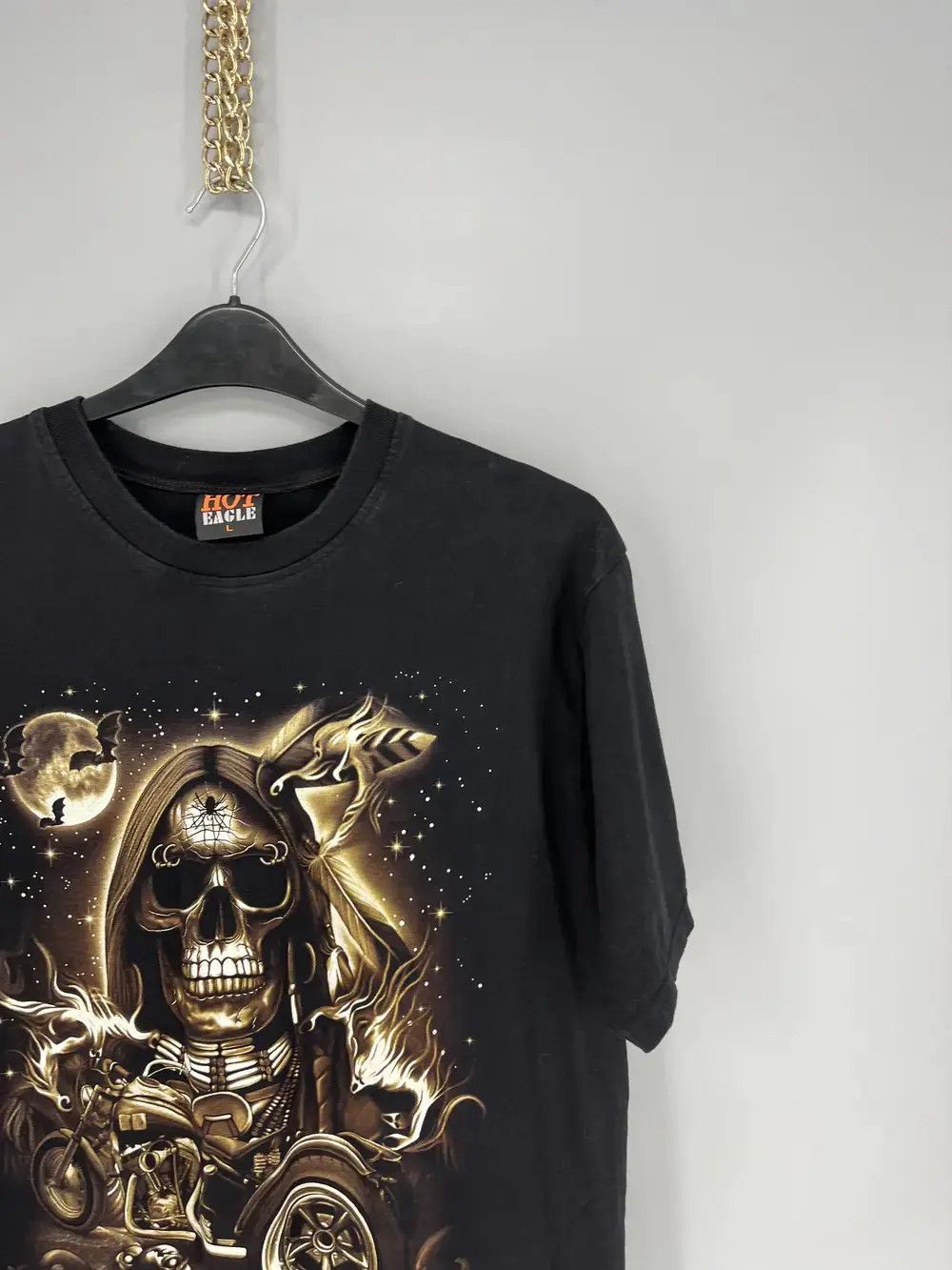 Band Tees Skulls T-shirt vintage rock metal size L black reverse logo Size US L / EU 52-54 / 3 - 5 Thumbnail