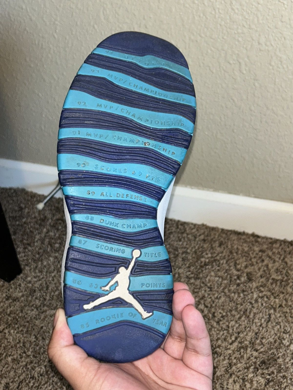 Jordan Brand Air Jordan 10 Retro Charlotte Hornets Size US 8 / EU 41 - 5 Thumbnail