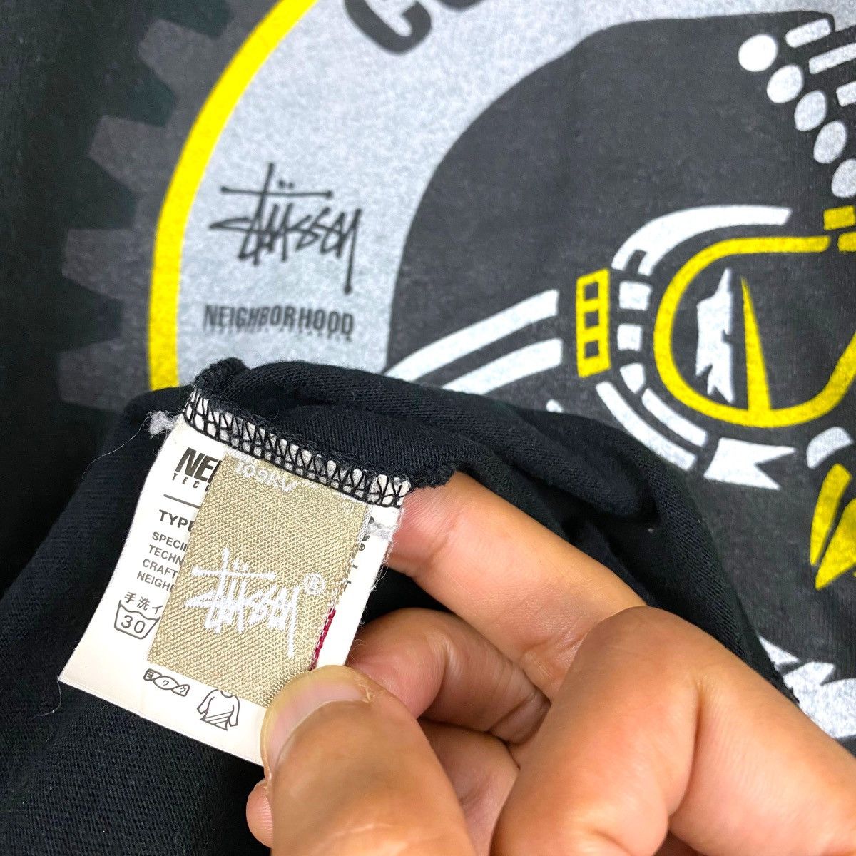 Neighborhood × Stussy NEIGHBORHOOD x STUSSY Conspiracy Graphic Tee Size US M / EU 48-50 / 2 - 8 Thumbnail