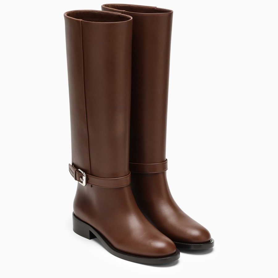 Burberry o1d2blof0824 High Leather Boots in Brown Size US 7 / IT 37 - 2 Thumbnail