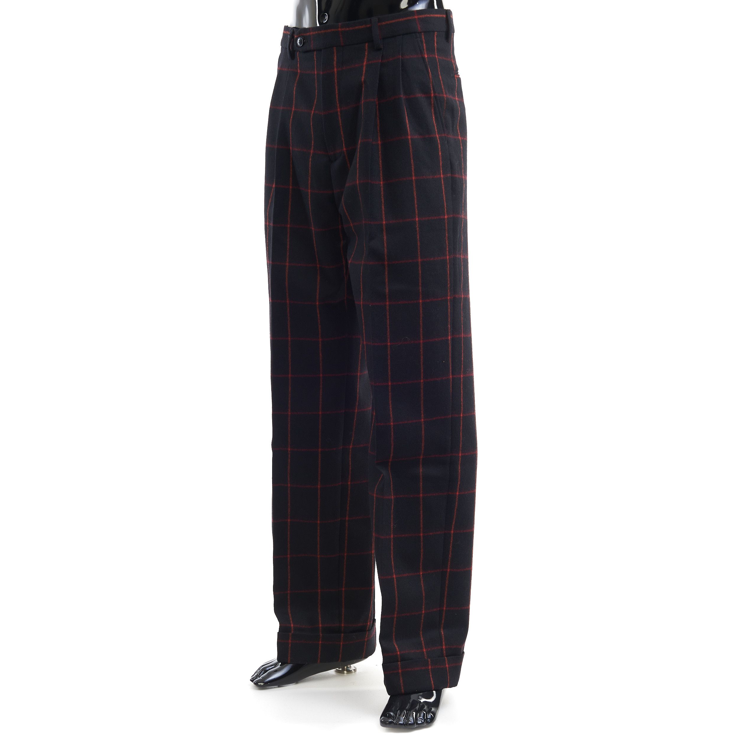 Gucci Check Wool Trouser In Black And Red Size US 32 / EU 48 - 2 Thumbnail