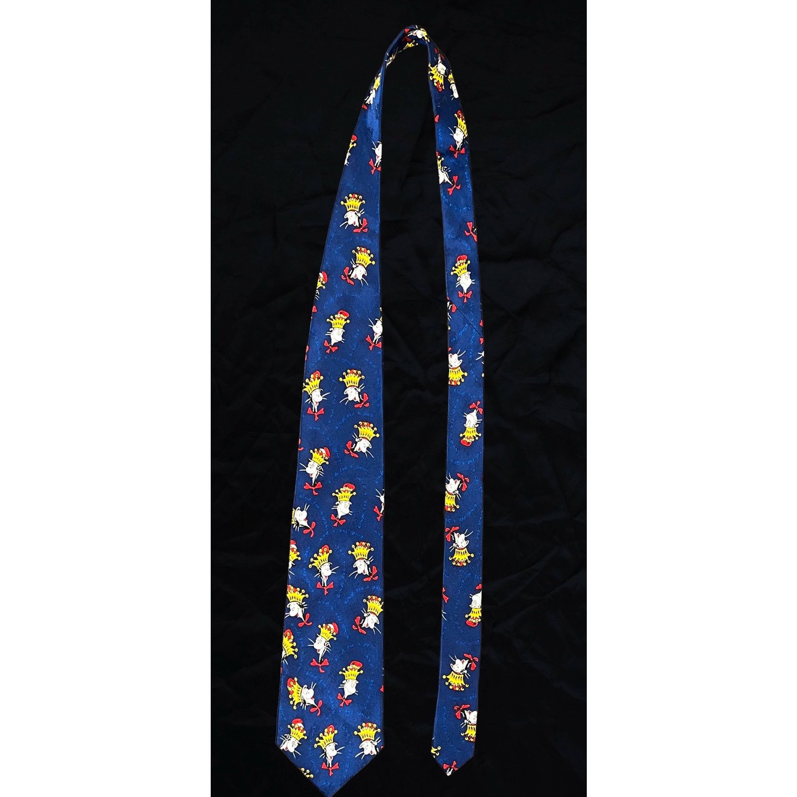 Vintage Dr Seuss Cat in the Hat Dark Blue Tie - 1994 Size ONE SIZE - 4 Thumbnail