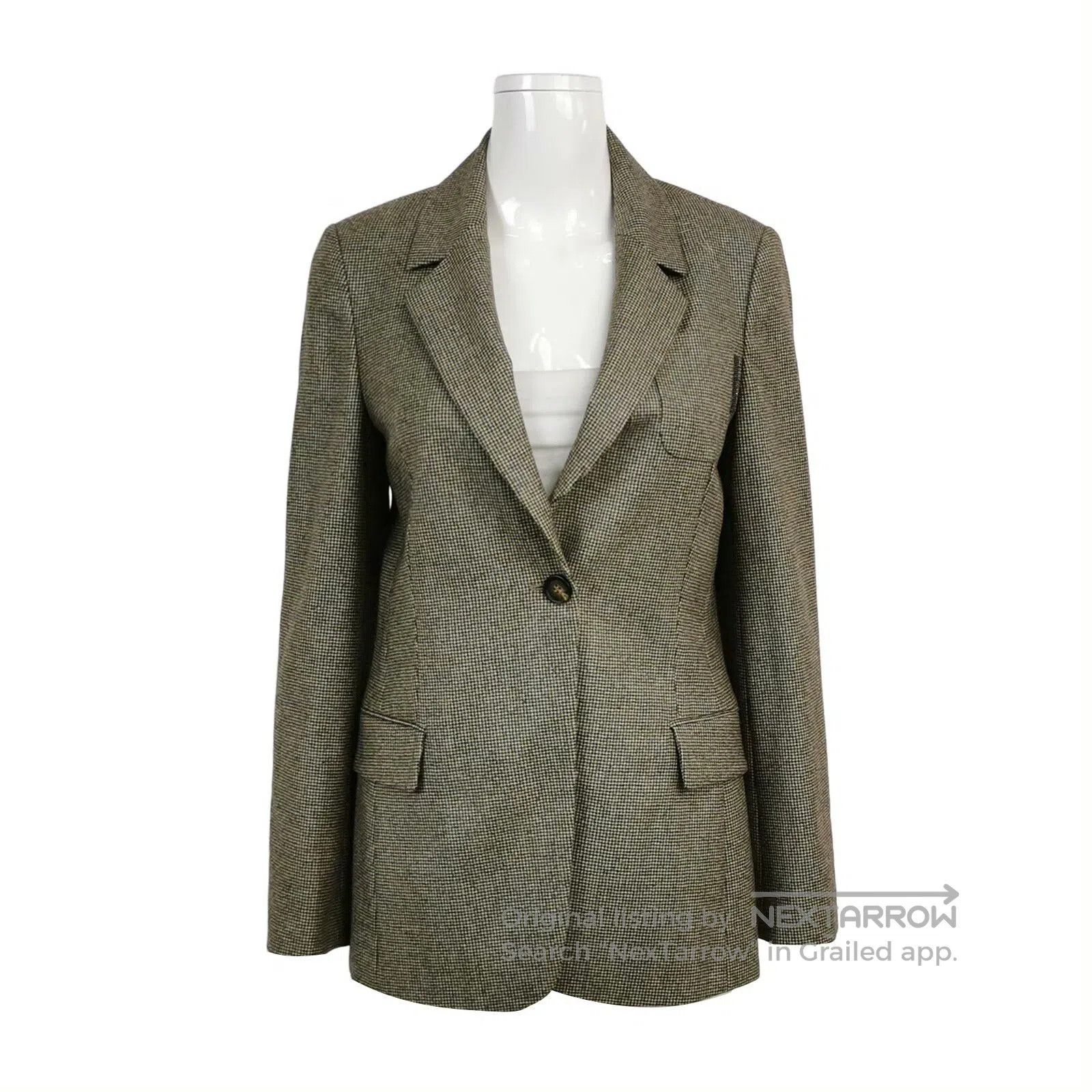 Brunello Cucinelli Brunello Cucinelli Houndstooth Wool Blazer. Size S / US 4 / IT 40 - 1 Thumbnail