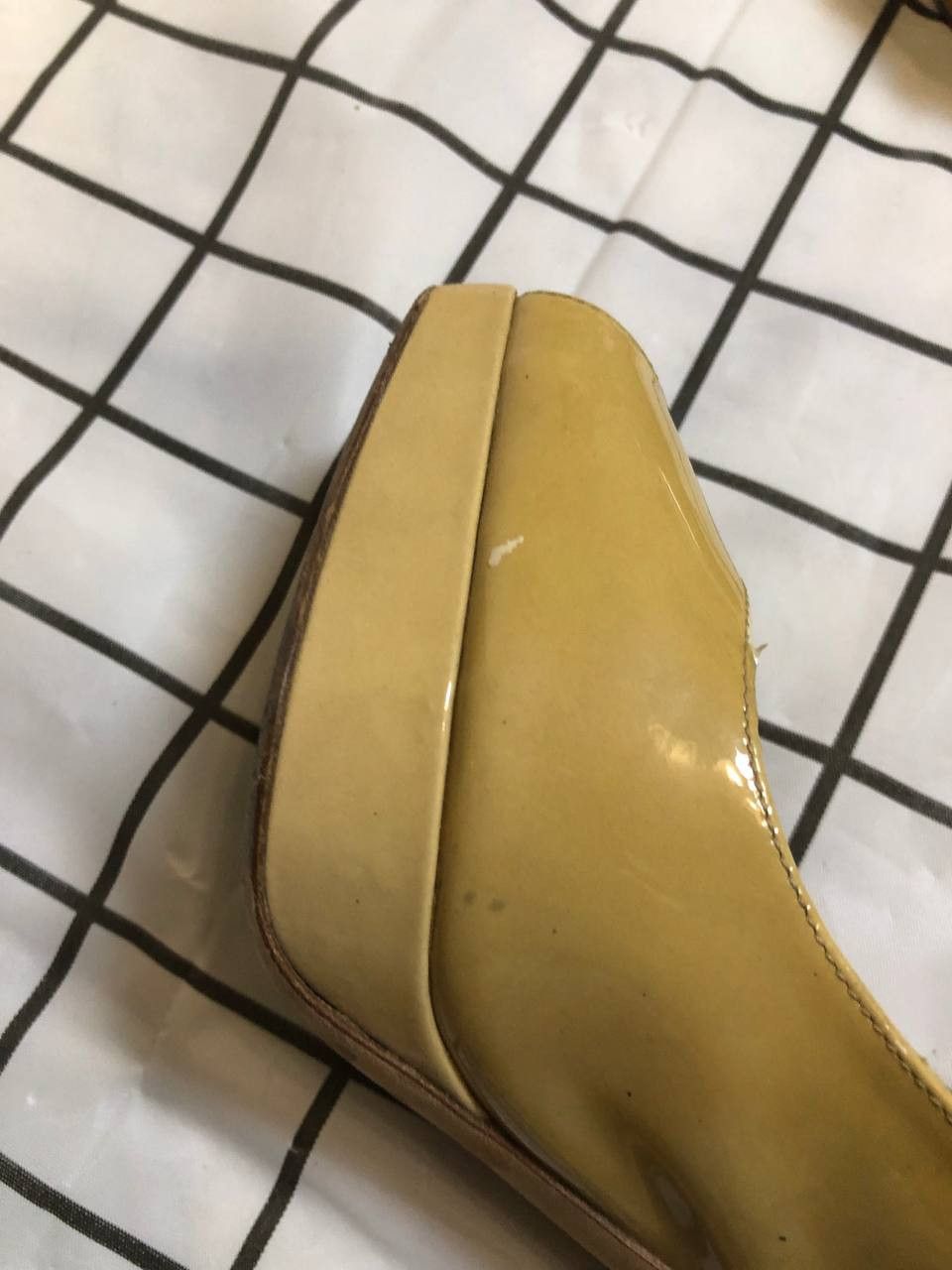 Jimmy Choo Jimmy Choo womens Shoes Yellow Patent Leather Pumps Peep Size US 5 / IT 35 - 5 Thumbnail