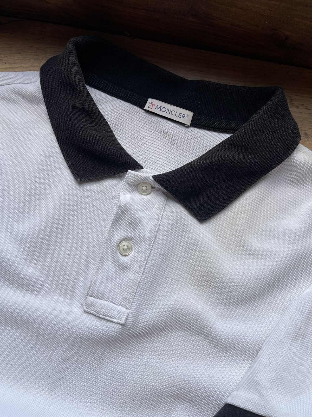 Moncler Moncler maglia polo short sleeve shirt white Size US S / EU 44-46 / 1 - 5 Thumbnail