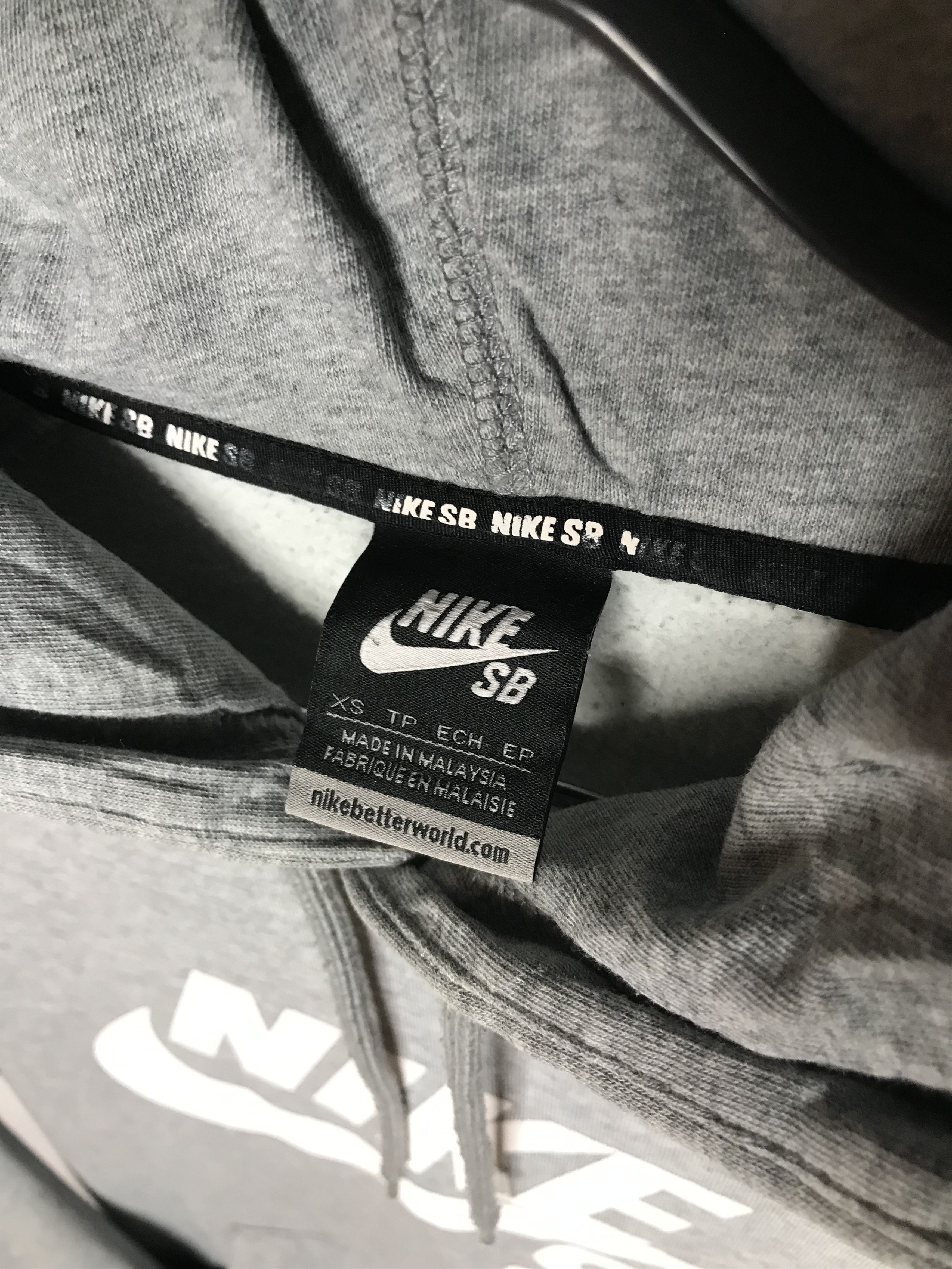 Nike Nike SB Icon Hoodie Mens Sz XS Gray 846886-063 Size US XS / EU 42 / 0 - 7 Thumbnail
