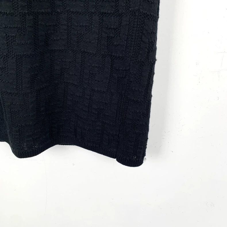 Fendi Fendi Black Logo Knit Midi Skirt Size US 38 / EU 54 - 4 Thumbnail