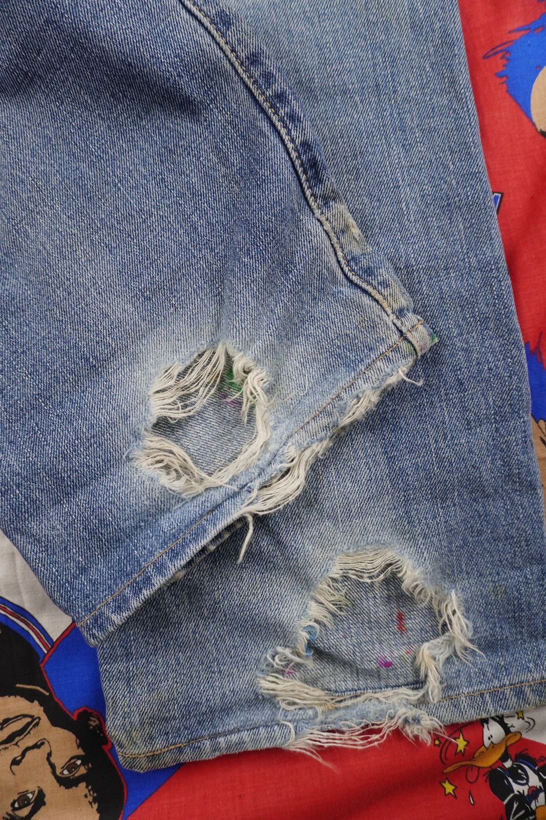 Levi's Vintage Clothing VTG Levi's 502 Big E JAPAN Made Painted Splash Distressed Size US 32 / EU 48 - 24 Thumbnail