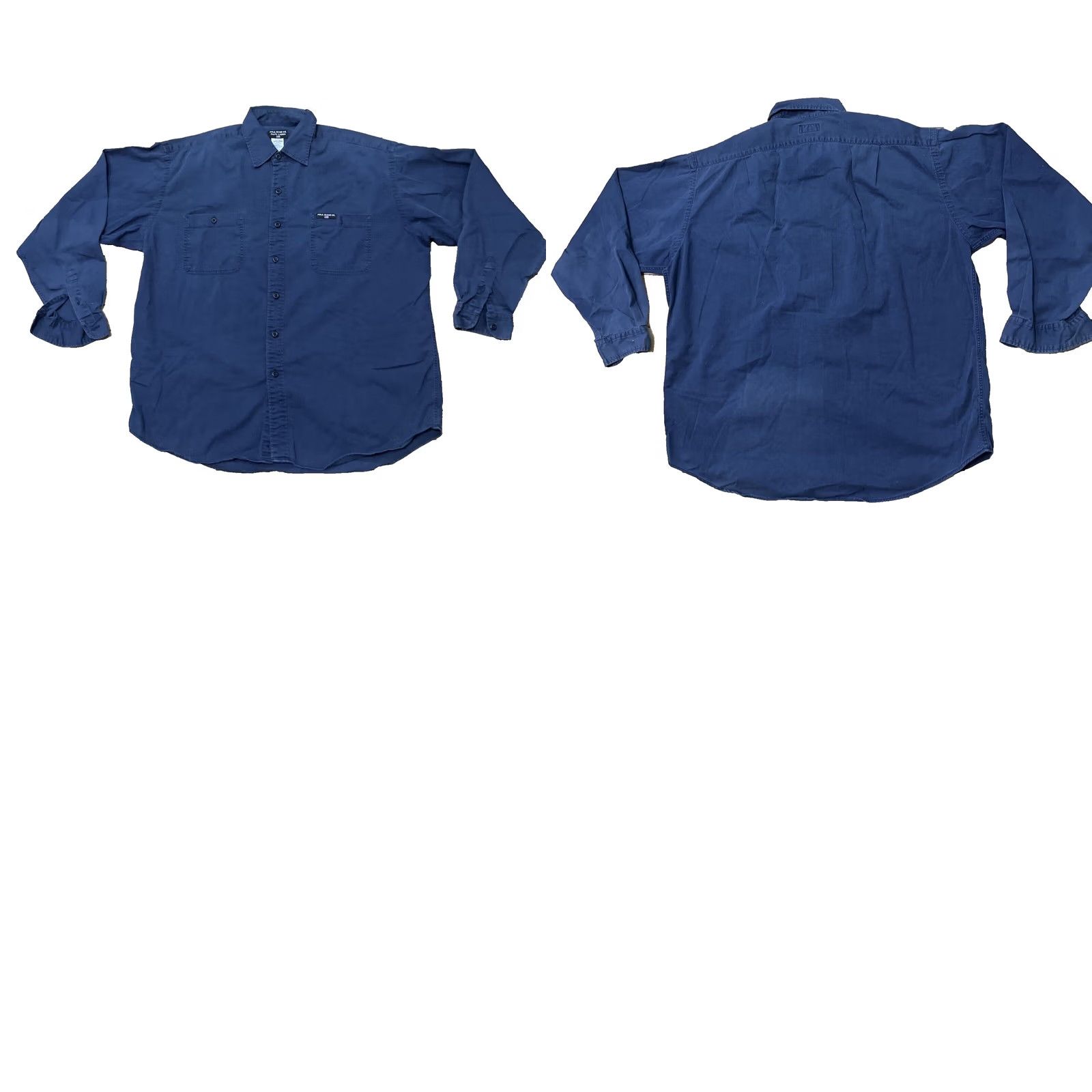 Polo Ralph Lauren VINTAGE Polo Jeans Co. Ralph Lauren Shirt Men XL Twill Blue Y2K Streetwear Signature 90s Classic Button-Up Size US XL / EU 56 / 4 - 11 Thumbnail