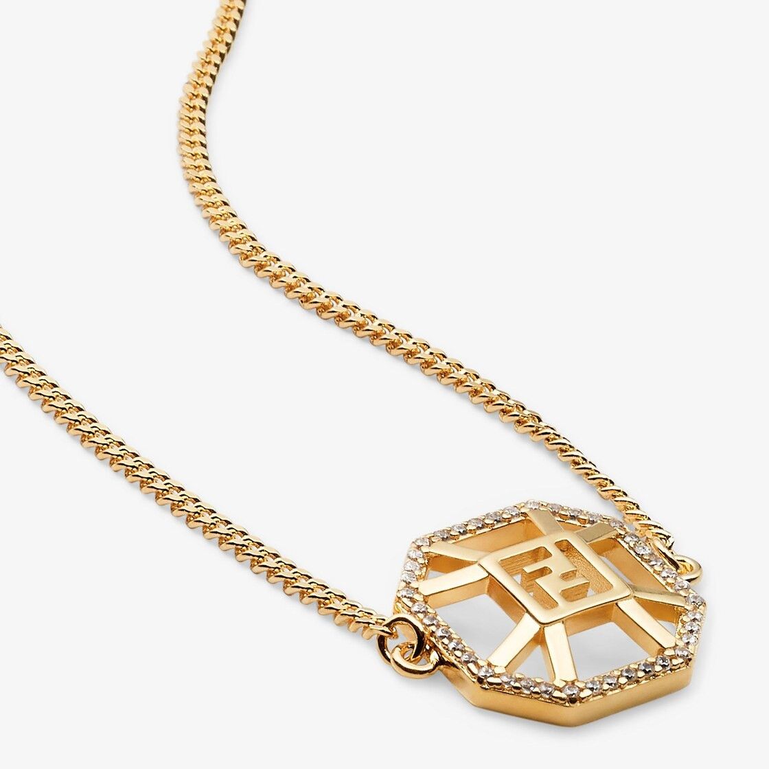 Fendi o1s1wg110925 Size:OS/Forever Fendi Necklace in Golden Size ONE SIZE - 2 Thumbnail
