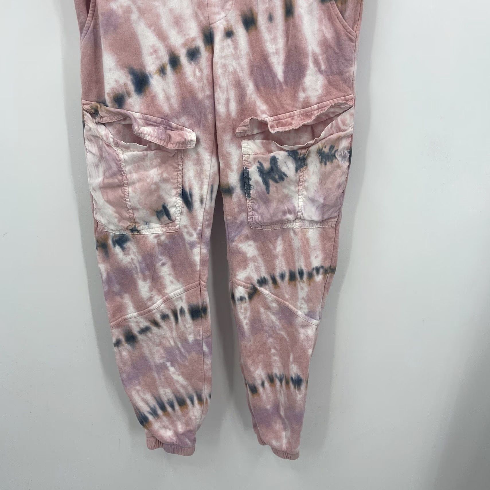 Young Fabulous & Broke Young Fabulous & Broke Jogger Pants Womens XS Pink Solid Fleece Pockets Boho 90s Size 26" / US 2 / IT 38 - 3 Thumbnail