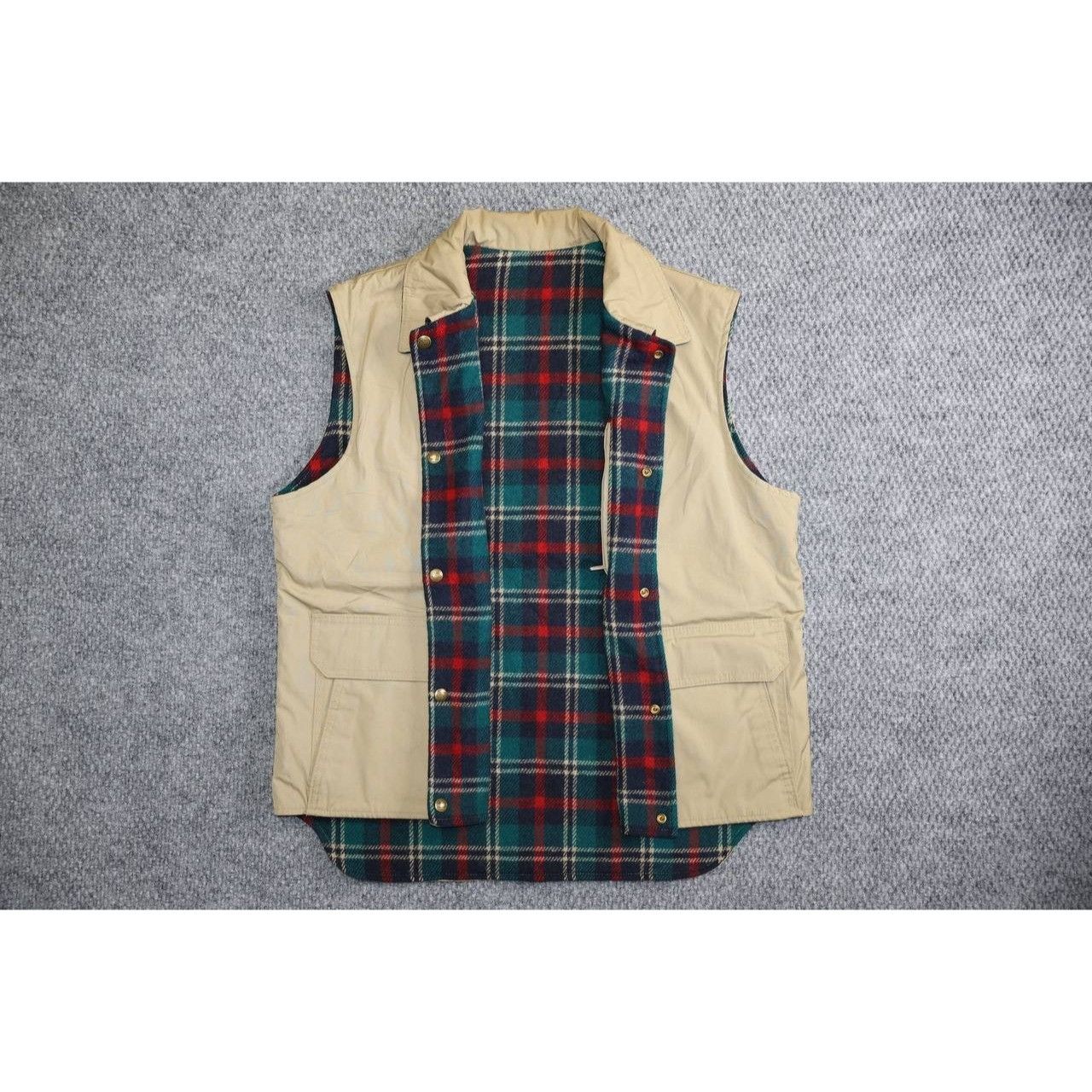 Vintage VTG Woolrich Vest Men Large Brown Blanket Lined Reversible Size US L / EU 52-54 / 3 - 5 Thumbnail