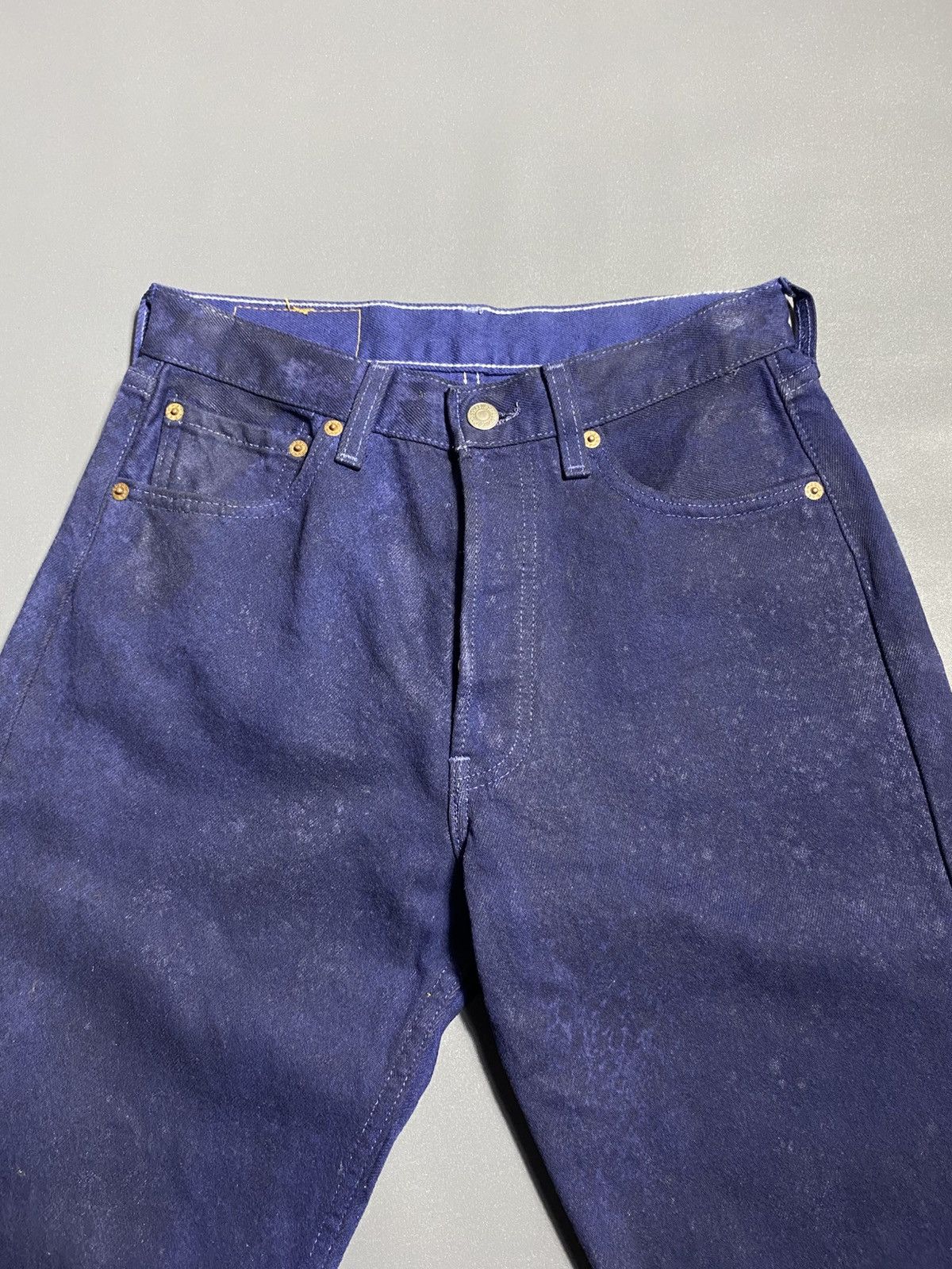 Levi's Levi's 501 Wax Coated Blue Waxed Jeans Size US 29 - 3 Thumbnail