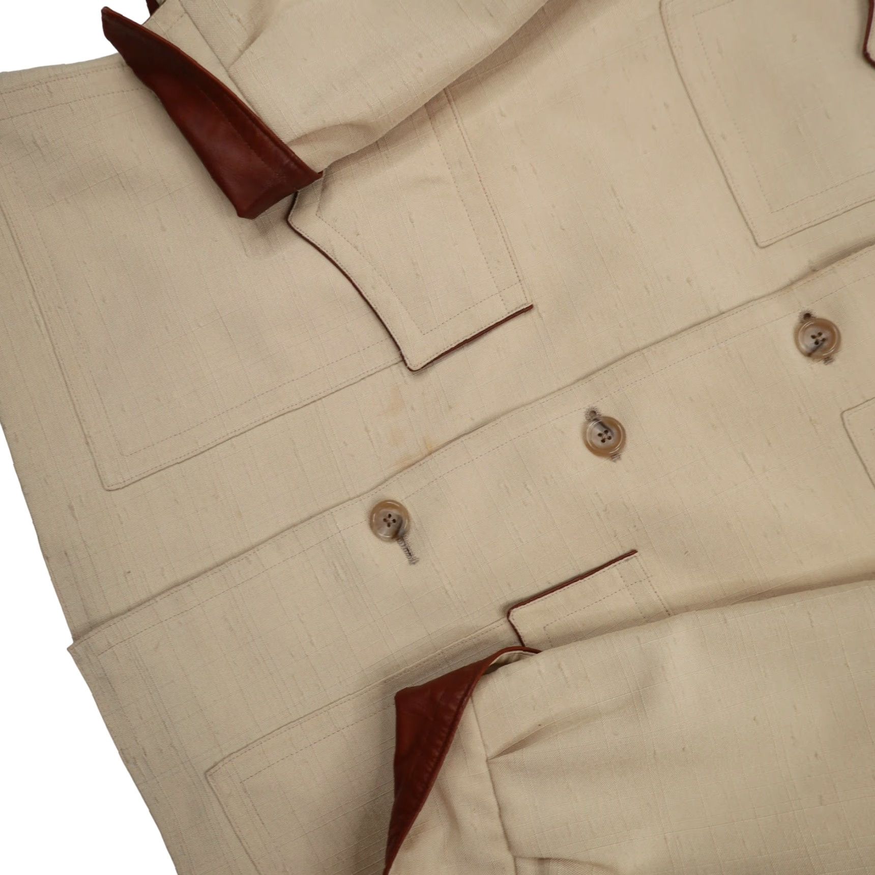 Vintage VINTAGE Soundings by Sinsheimer Large Polyester Western Sport Coat Cream Coat Mens L Sport Size US L / EU 52-54 / 3 - 3 Thumbnail