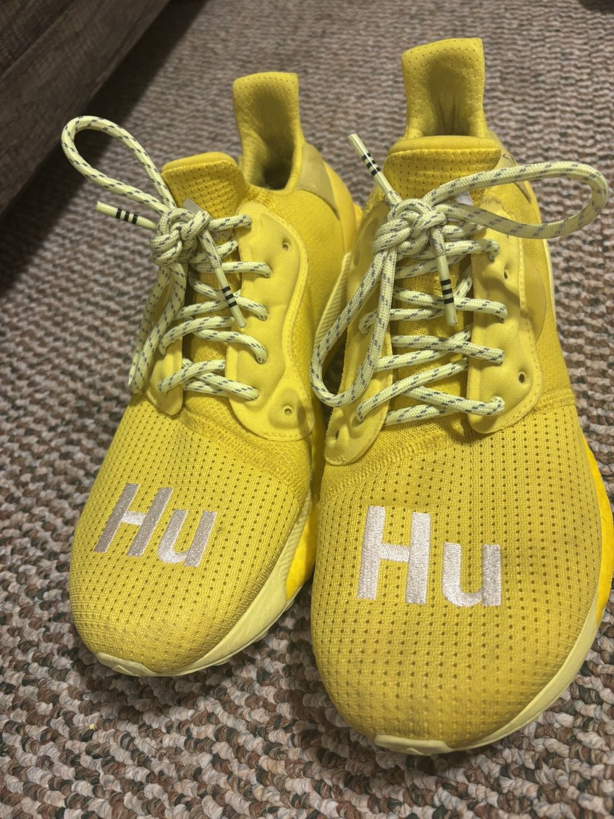 Adidas × Humanrace × Pharrell Adidas x Pharrell Solar Hu Glide Bright Yellow Size 9 Size US 9 / EU 42 - 4 Thumbnail
