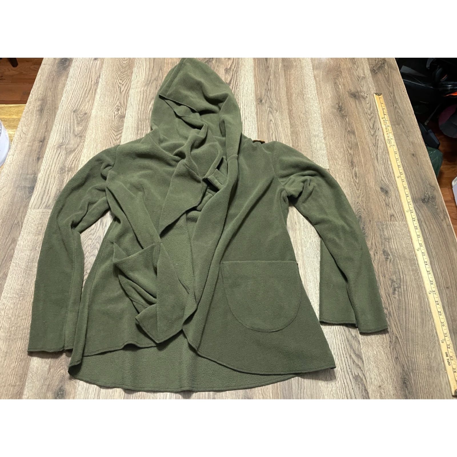 Vintage The Collection Royal Sweater Cardigan Open Hooded Woman M Green Regular XS? Size M / US 6-8 / IT 42-44 - 2 Thumbnail