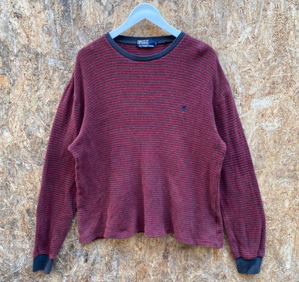 Polo Ralph Lauren Vintage Polo Ralph Lauren Stripe Cardigan Knitwear Size US L / EU 52-54 / 3 - 1 Thumbnail